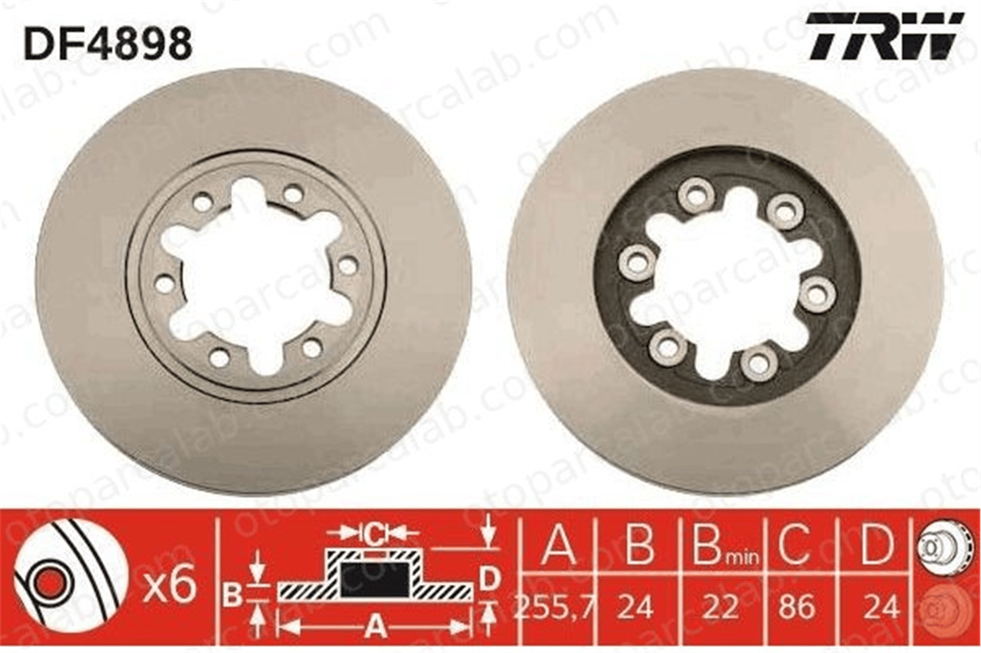 KALE BALATA TFD00150 Fren Disk Ayna Ön Sağ ve Sol FORD RANGER MAZDA BT-50 Pick-up 3902826 4883102