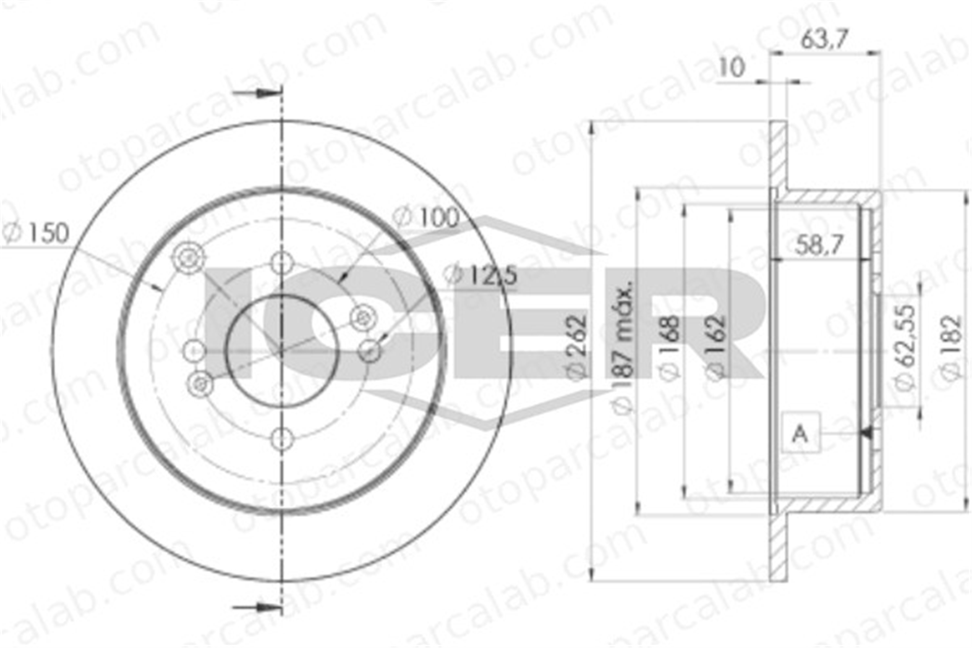 KALE BALATA TFD00159 Fren Disk Ayna Arka Sağ ve Sol HYUNDAI GETZ i20 I 584111C800 584111G300
