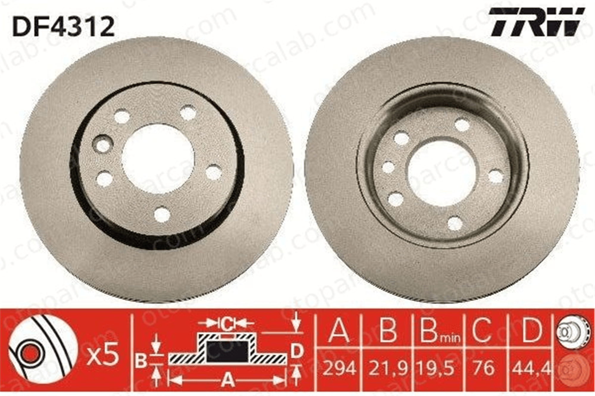 KALE BALATA TFD00173 Fren Disk Ayna Arka Sağ ve Sol VW TRANSPORTER T5 Minibüs/Otobüs TRANSPORTER T5 Panelvan/Van 7E0615601D 7H0615601B