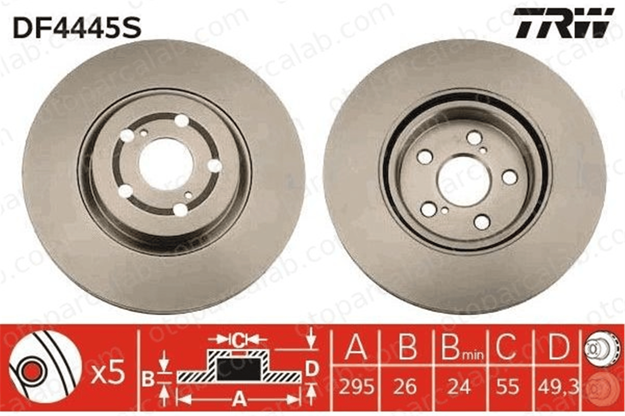 KALE BALATA TFD00253 Fren Disk Ayna Ön Sağ ve Sol TOYOTA AVENSIS AVENSIS Sedan 4351205110 4351205050