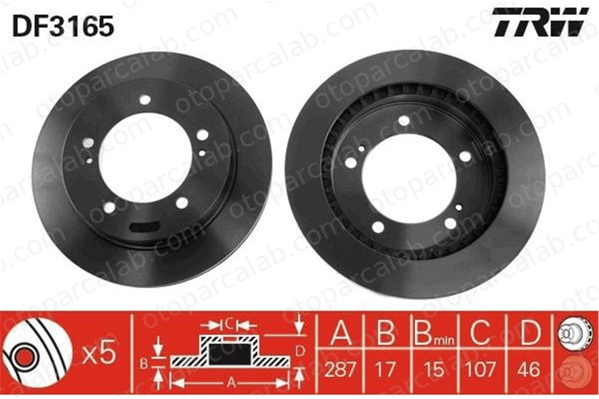 KALE BALATA TFD00289 Fren Disk Ayna Ön Sağ ve Sol SUZUKI VITARA JIMNY SUV 5521156B00 5521156B01