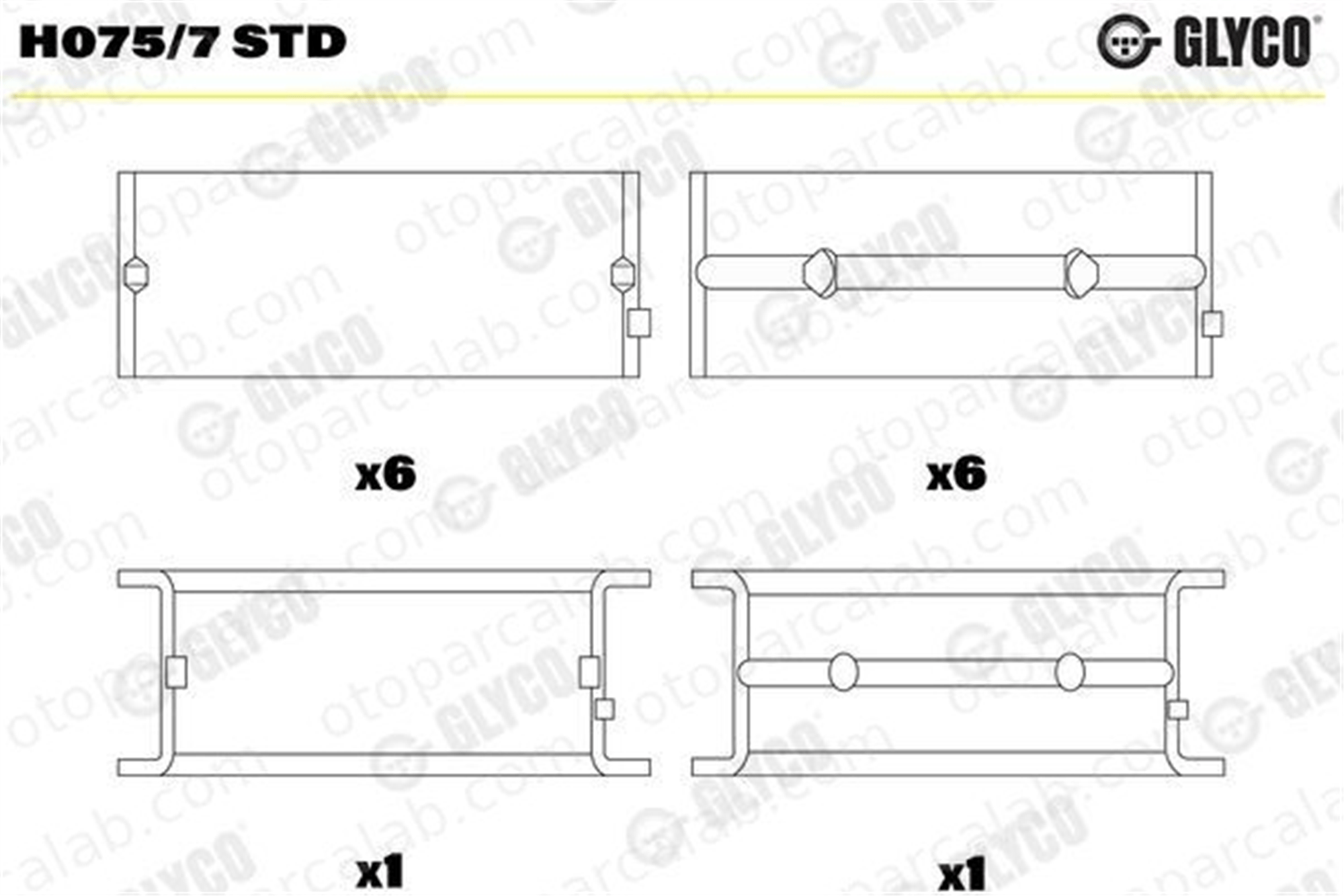 KOLBENSCHMIDT 87503604 Ana Yatak (STD) MAN F90 F8 4070300640 4470300045