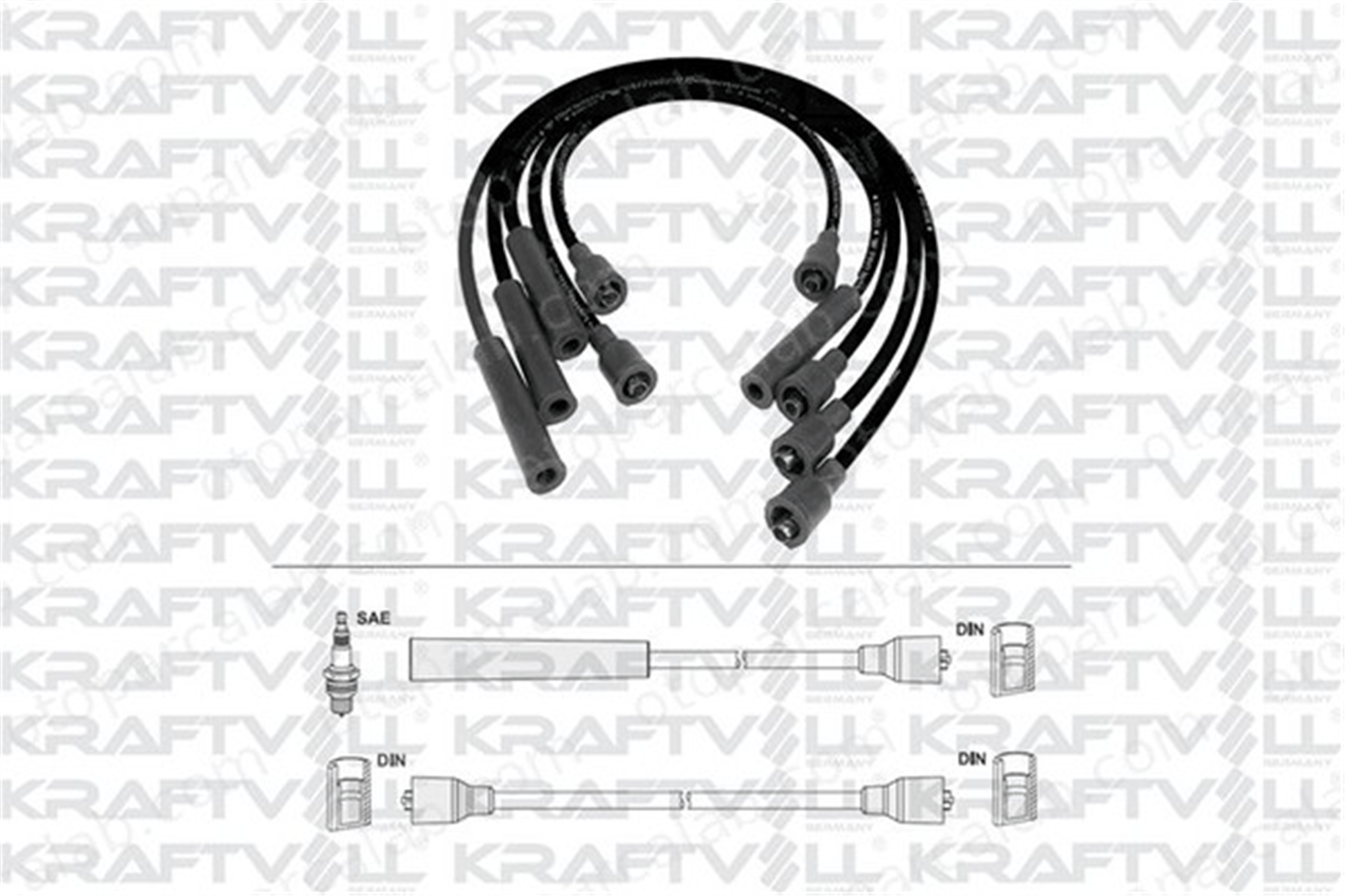 KRAFTVOLL 05070200 Buji Kablosu FORD SIERRA II SIERRA II Hatchback 80B612280AA