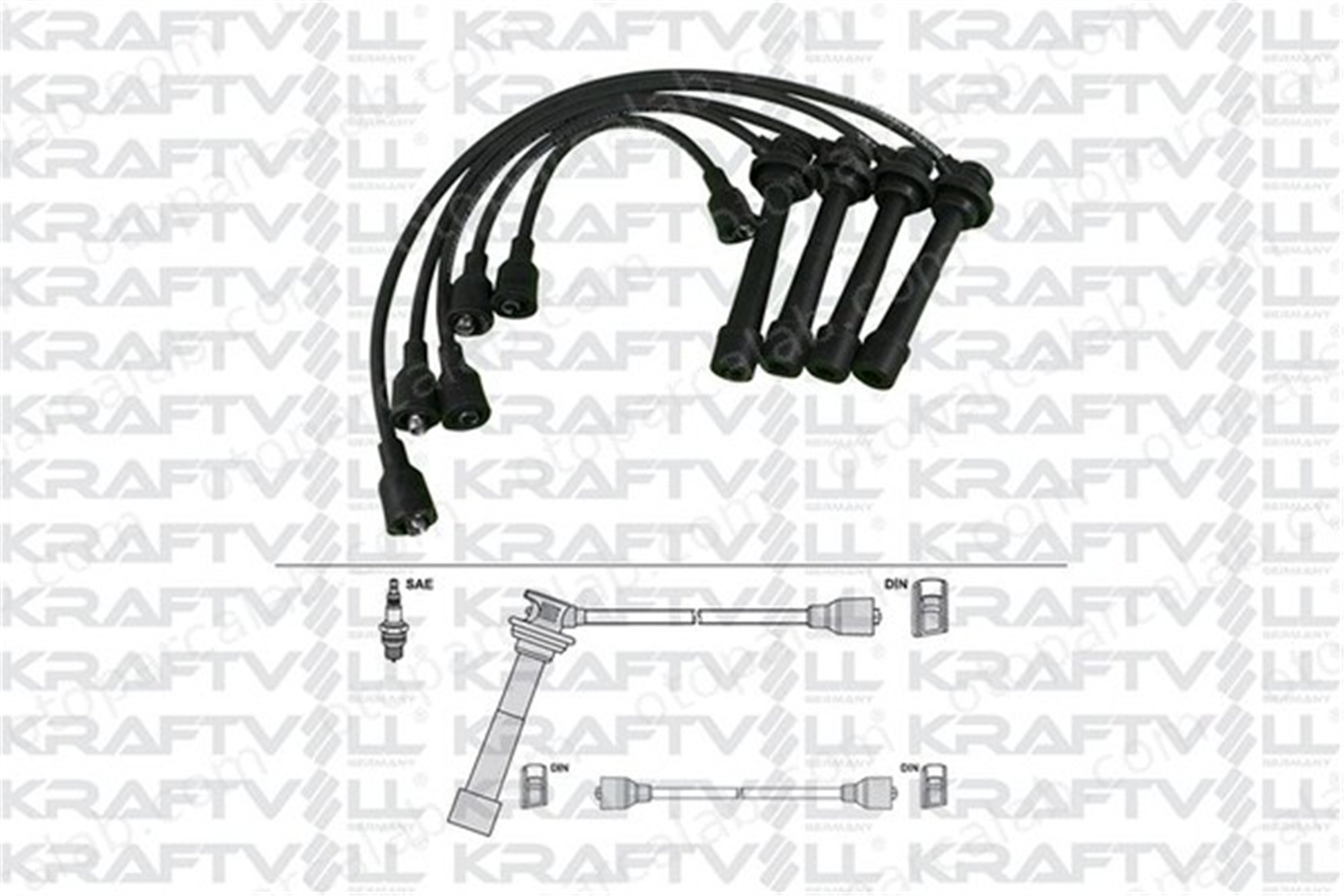 KRAFTVOLL 05070295 Buji Kablosu SUZUKI BALENO Station wagon TOYOTA CELICA Coupe 3370057B10 3370071C10