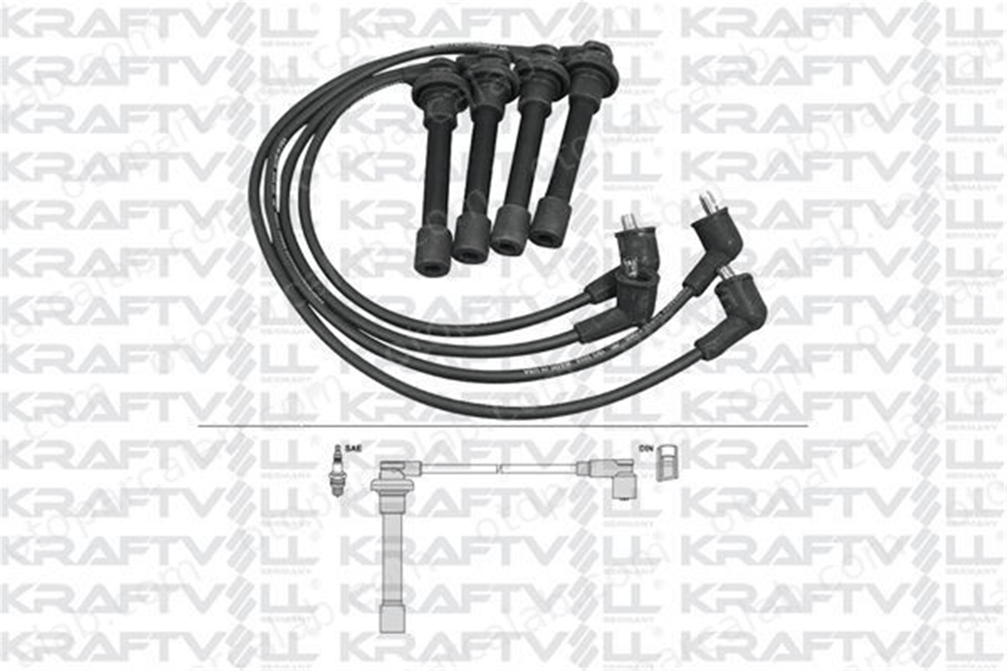 KRAFTVOLL 05070322 Buji Kablosu HONDA ACCORD IV ACCORD V 32700POD000 32722P01000
