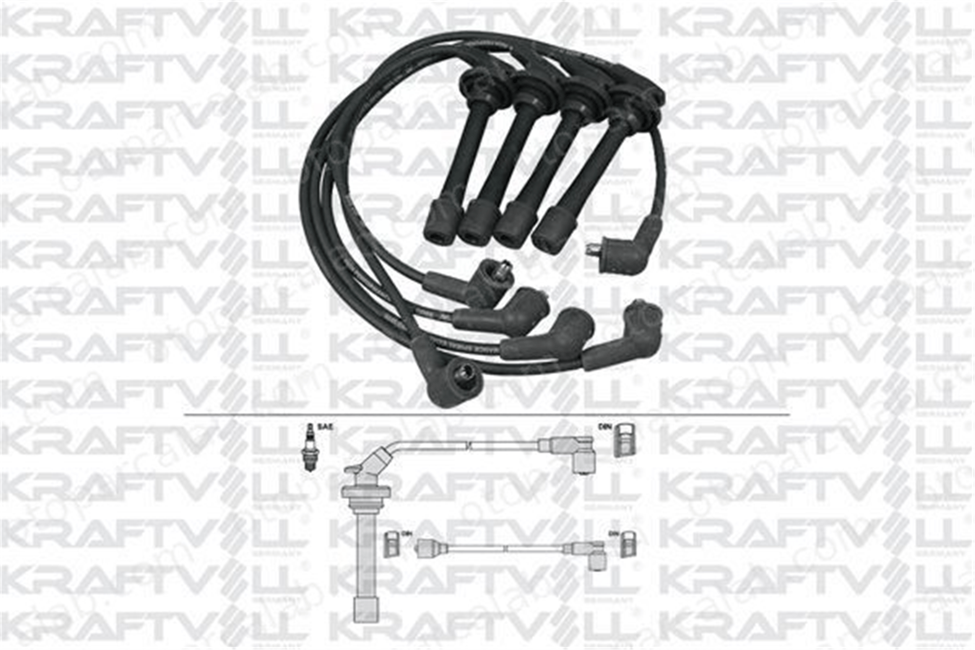 KRAFTVOLL 05070325 Buji Kablosu DAIHATSU CHARADE IV APPLAUSE I Hatchback 199018718800 1990187120000