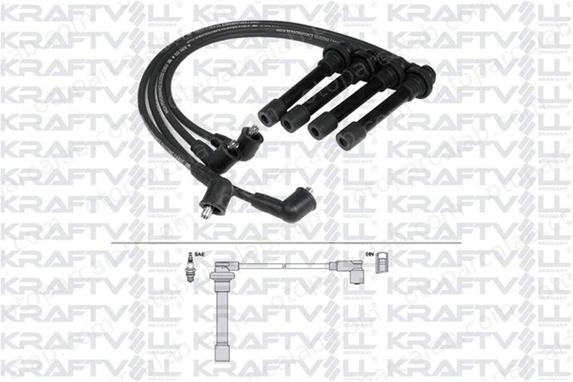 KRAFTVOLL 05070329 Buji Kablosu HONDA CIVIC VI Fastback CIVIC IV Hatchback 32700P0AA00 32722P03000