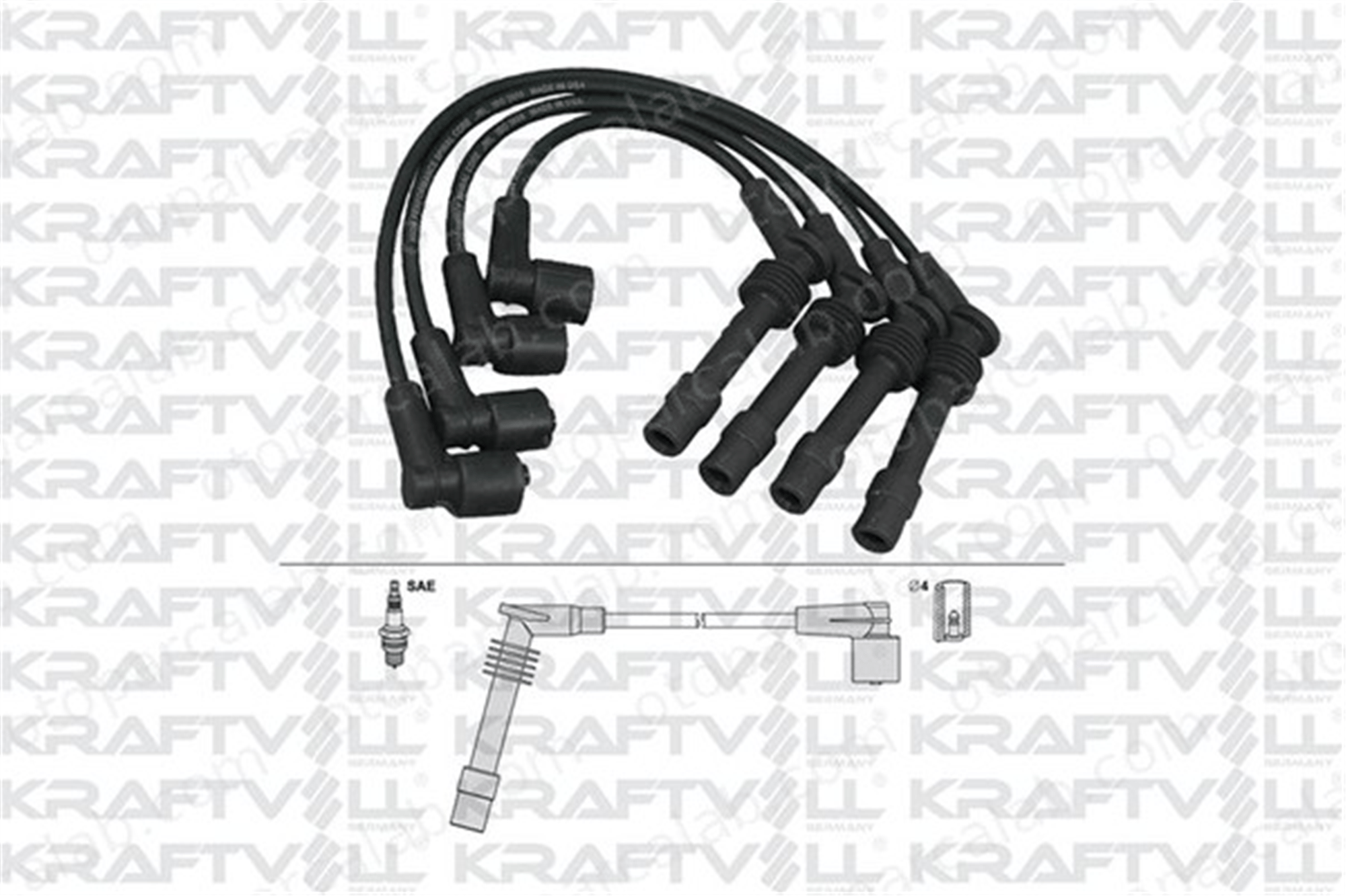 KRAFTVOLL 05070352 Buji Kablosu OPEL ASTRA F COMBO Kasa/büyük limuzin 1612657 90443584