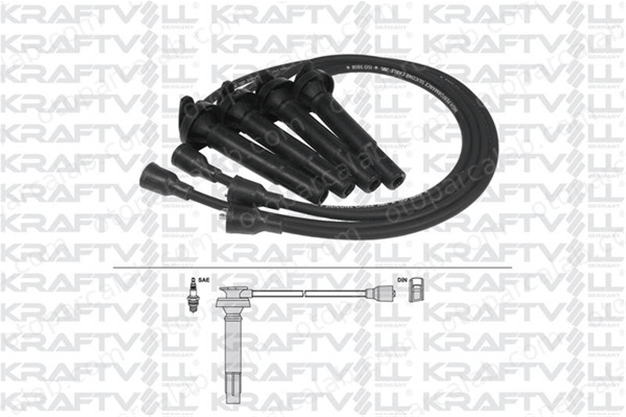 KRAFTVOLL 05070367 Buji Kablosu SUBARU IMPREZA Sedan IMPREZA Station wagon 22451AA661 22451AA710