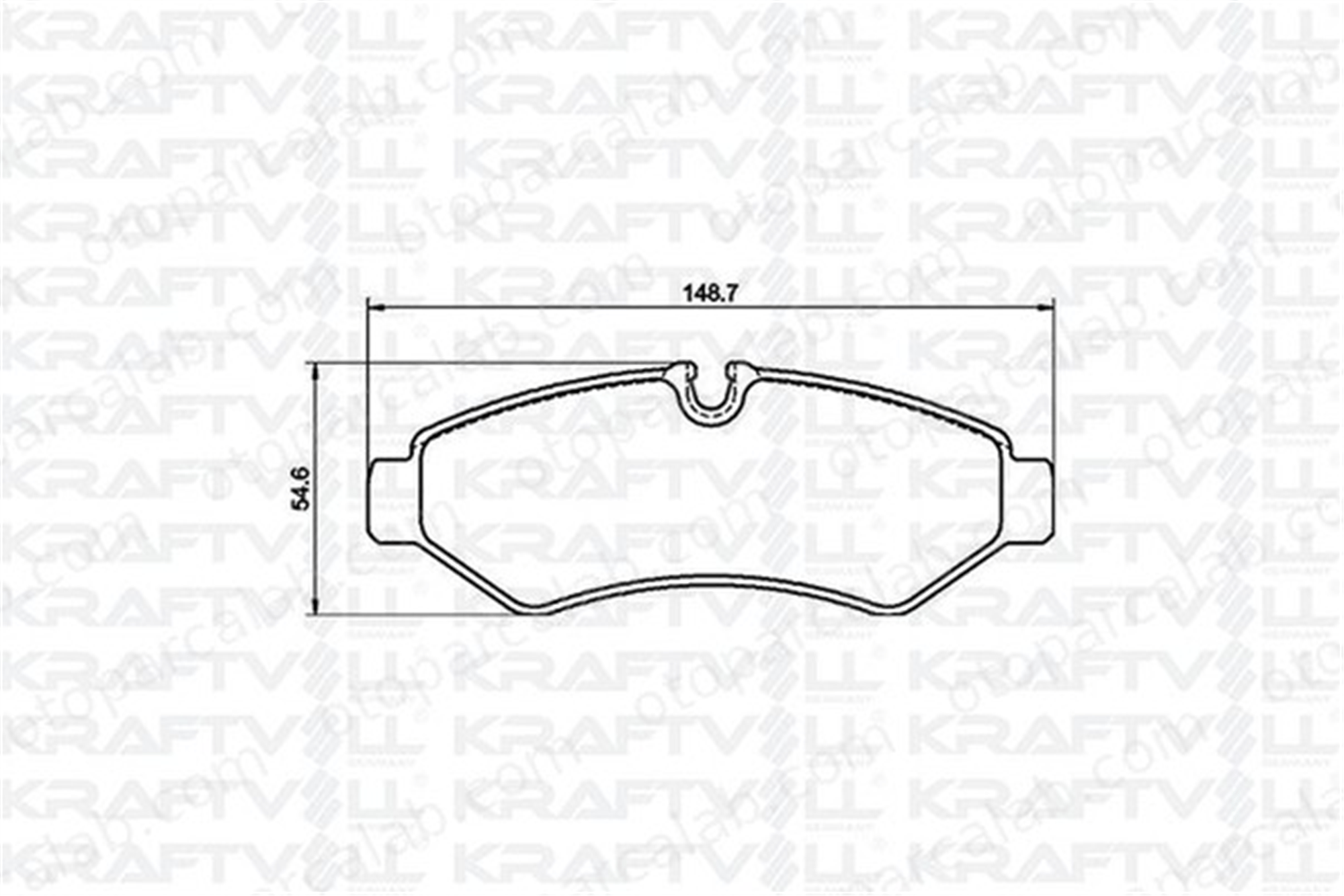 KRAFTVOLL 07010079 Fren Disk Balata Arka MERCEDES-BENZ SPRINTER 3,5-t Panelvan/Van SPRINTER 3,5-t Platform şasi A9104203700 A9104203600