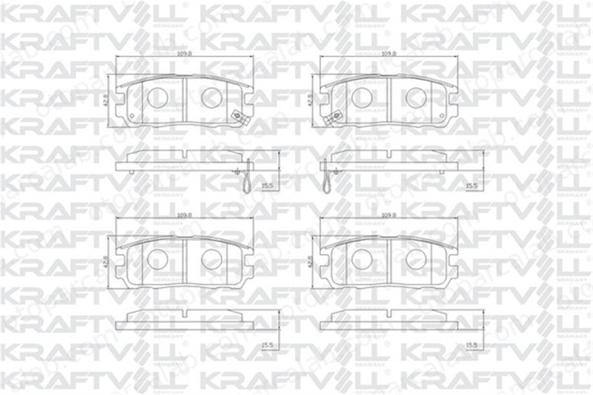 KRAFTVOLL 07010463 Fren Disk Balata Arka OPEL FRONTERA B FRONTERA A 8970352660 897039269