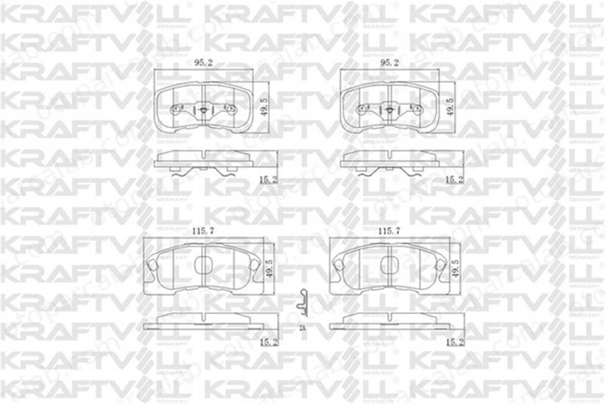 KRAFTVOLL 07010473 Fren Disk Balata Ön DAIHATSU SIRION YRV 04491-97403-000 04491-97405-000
