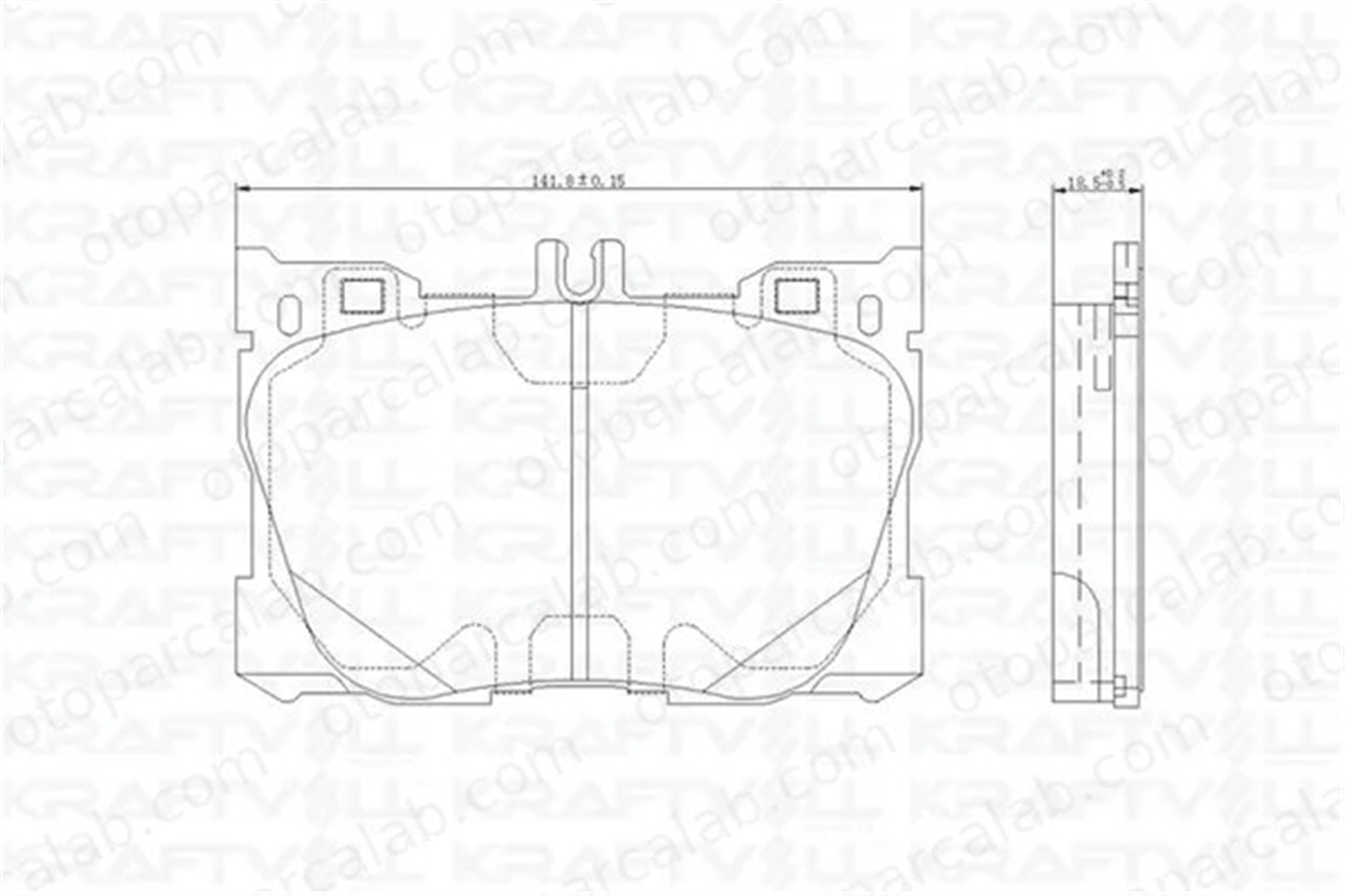 KRAFTVOLL 07010595 Fren Disk Balata Ön MERCEDES-BENZ GLC GLC Coupe A0004204900 4204900