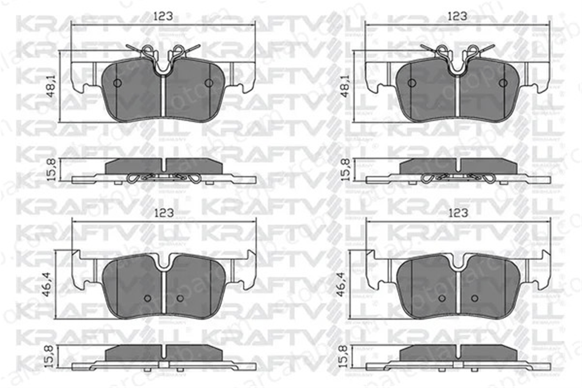 KRAFTVOLL 07010655 Fren Disk Balata Arka BMW X2 X1 34216859917 34201543683
