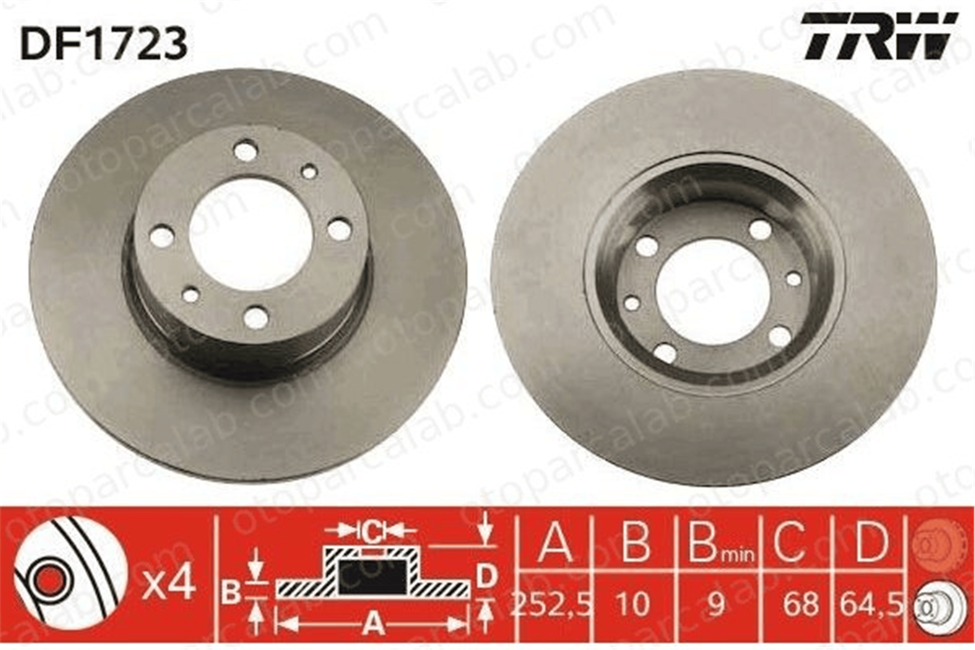 KRAFTVOLL 07041005 Fren Disk Ayna Ön Sağ ve Sol LADA 1200-1600 NOVA 21013103002 21013103010