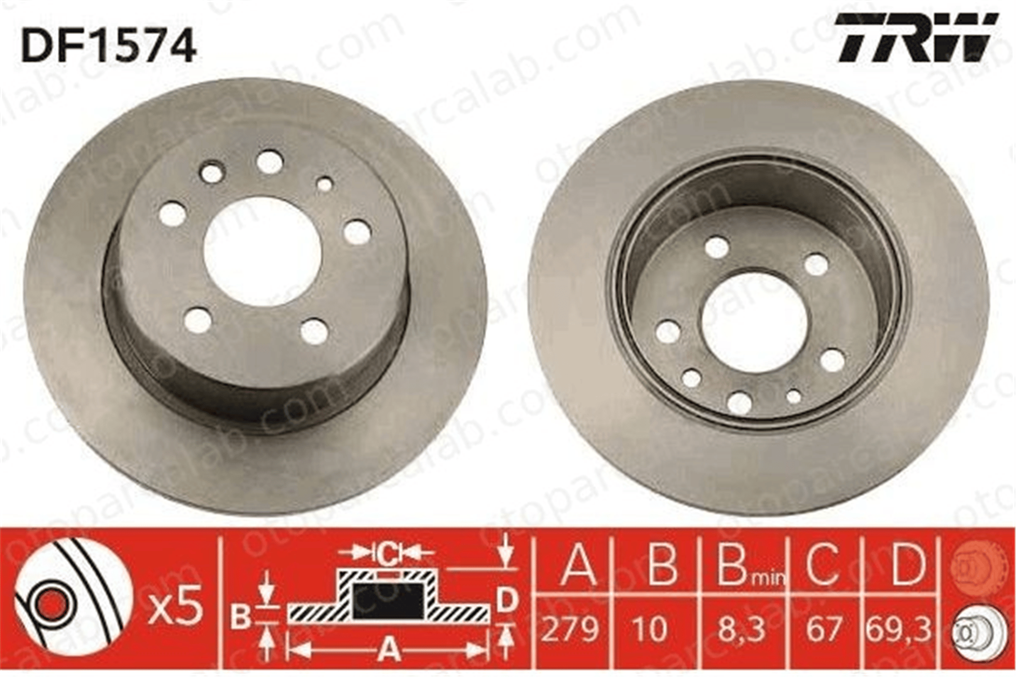 KRAFTVOLL 07041010 Fren Disk Ayna Arka Sağ ve Sol MERCEDES-BENZ S-SERISI 123 Sedan A1264230012 1084230212