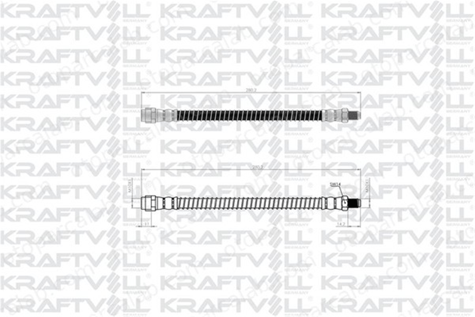 KRAFTVOLL 07080218 Fren Hortumu Arka Sağ veya Sol MERCEDES-BENZ E-SERISI E-SERISI T-Model A2114200648 2114200548