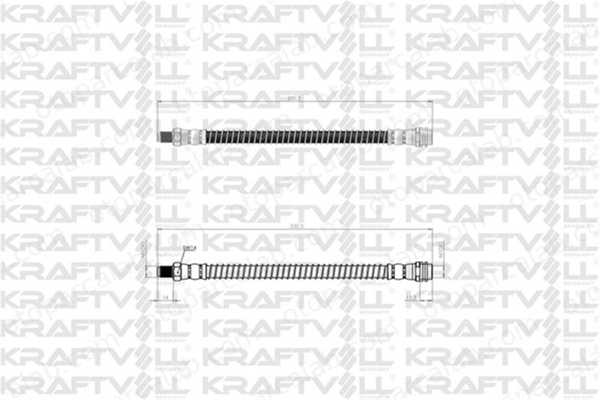 KRAFTVOLL 07080230 Fren Hortumu Arka Sağ veya Sol MERCEDES-BENZ C-SERISI C-SERISI T-Model A2044201048 AH0934