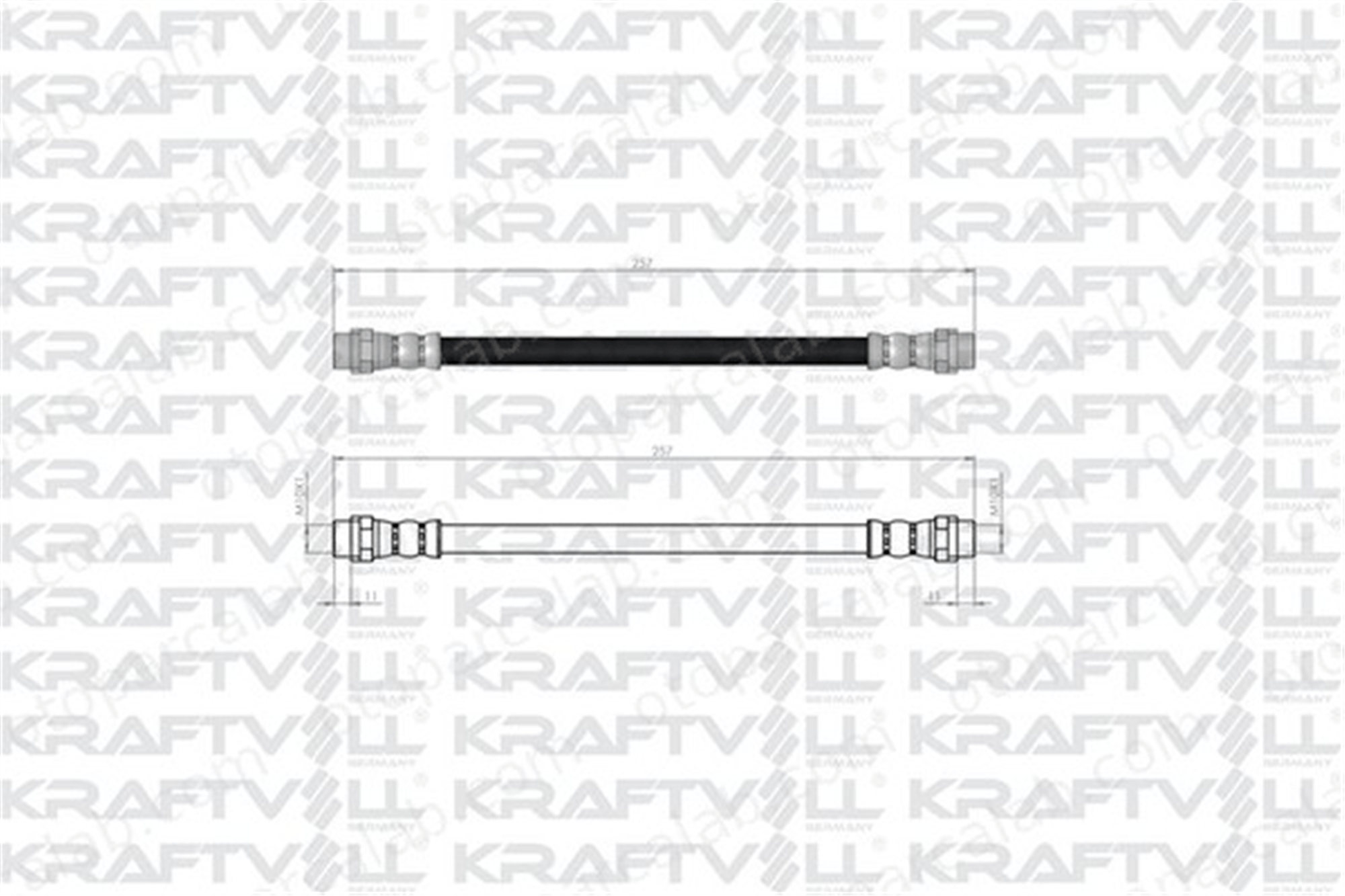 KRAFTVOLL 07080267 Fren Hortumu Arka Sağ veya Sol MERCEDES-BENZ SPRINTER 4-t Panelvan/Van SPRINTER 4-t Platform şasi 2D0611775A 235E621E0