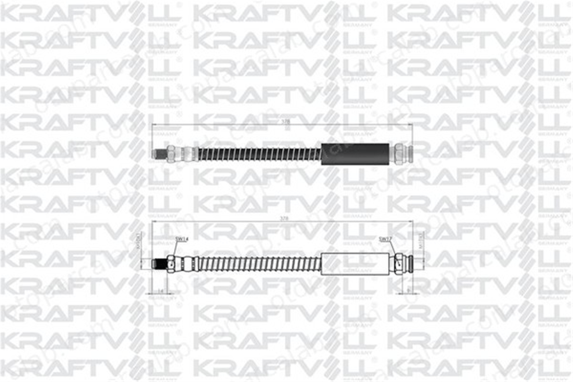 KRAFTVOLL 07080287 Fren Hortumu Ön Sağ veya Sol PEUGEOT 205 II CITROËN C15 Kasa/büyük limuzin 480629 171040B