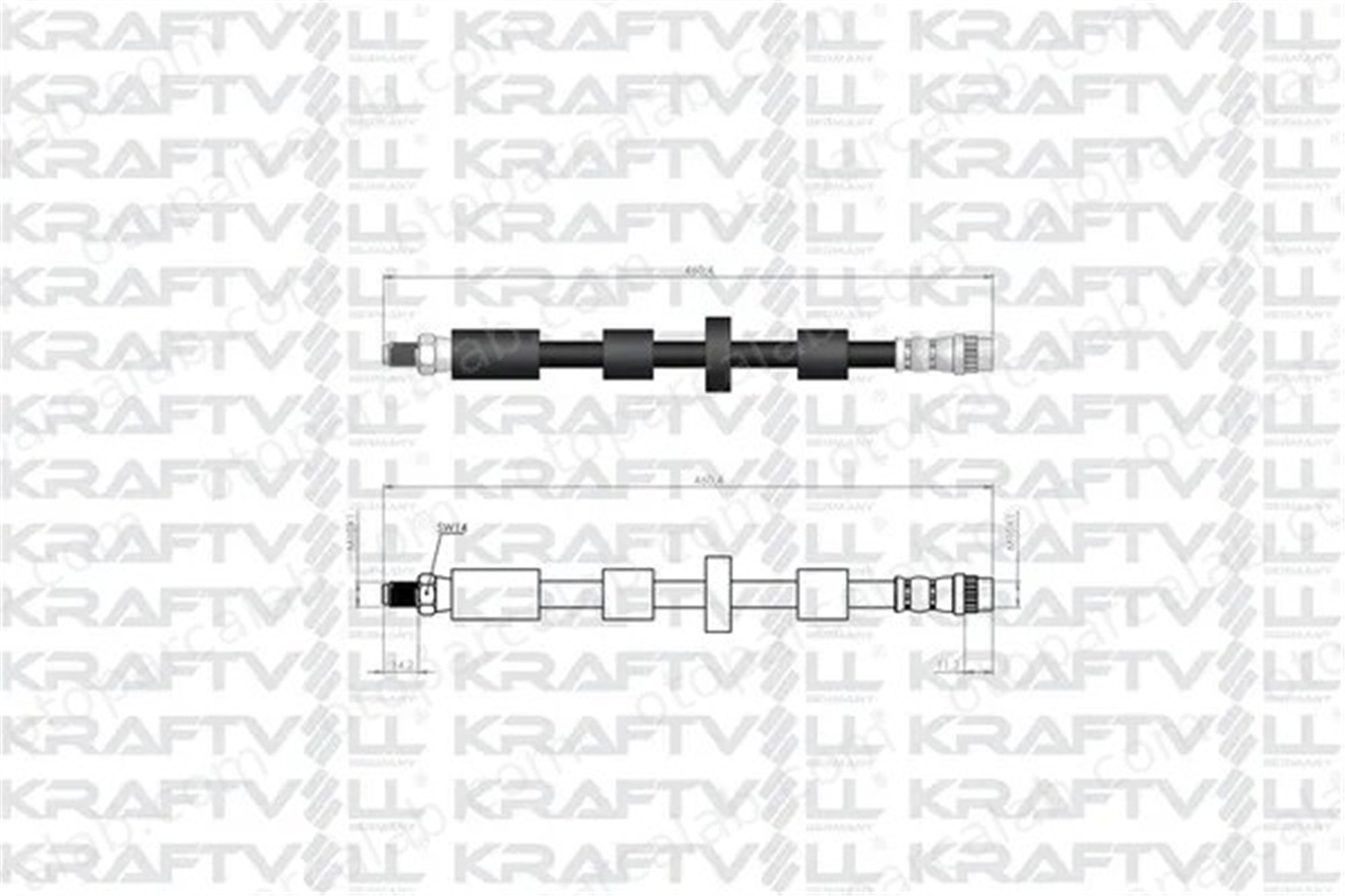 KRAFTVOLL 07080301 Fren Hortumu Ön Sağ veya Sol PEUGEOT 308 I 308 SW I 4806H3 440E469E11
