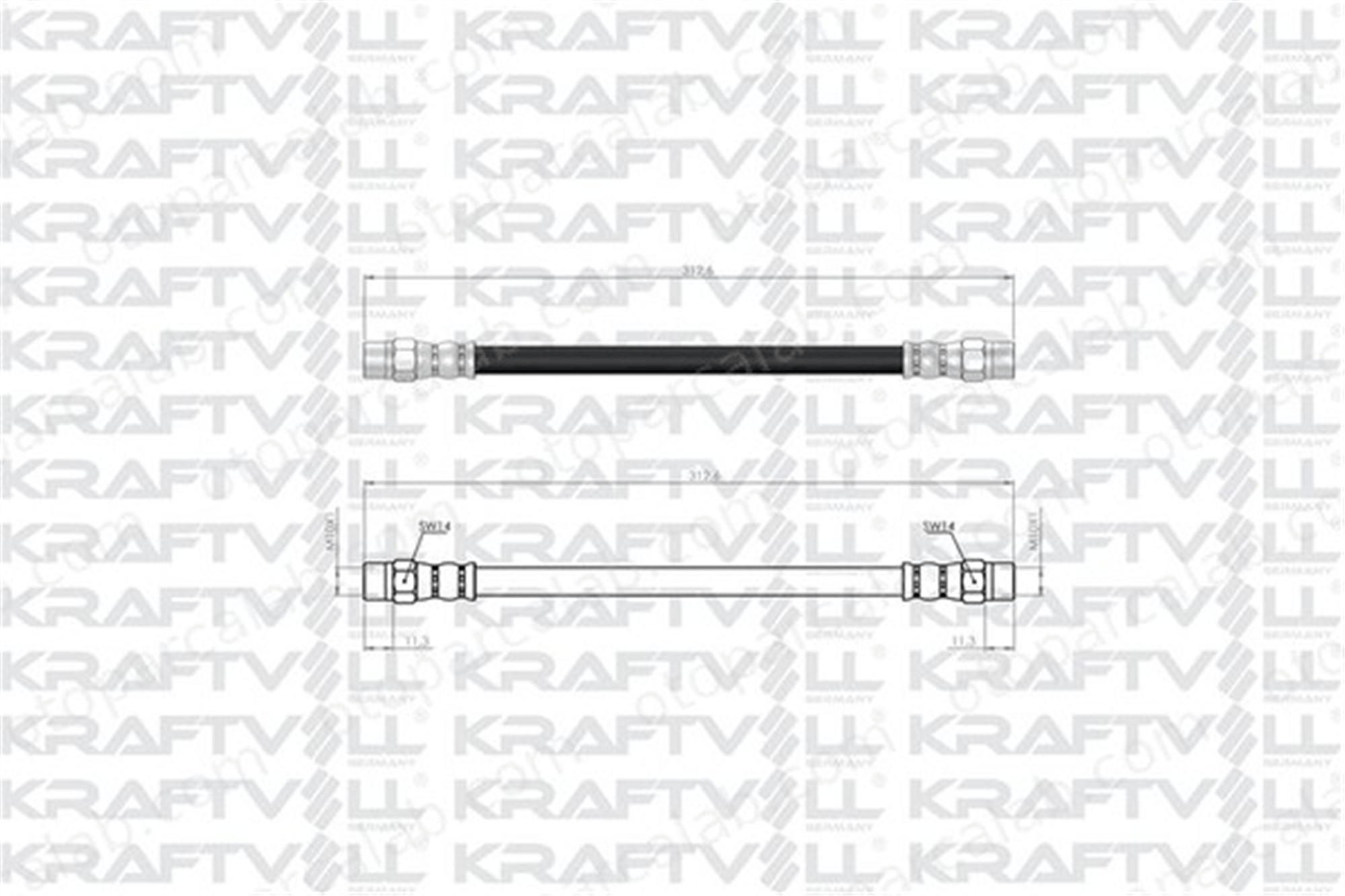 KRAFTVOLL 07080355 Fren Hortumu Ön Sağ veya Sol BMW 5 VOLVO 240 34321102567 3512404223