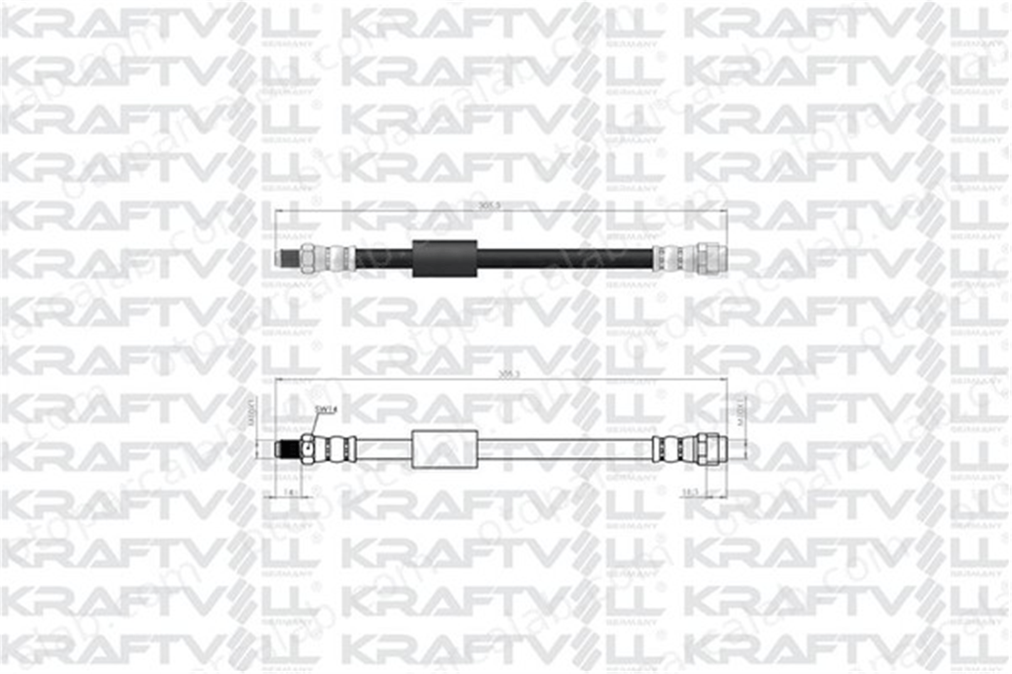 KRAFTVOLL 07080363 Fren Hortumu Ön Sağ veya Sol MERCEDES-BENZ A-SERISI E-SERISI T-Model A1684280335 1684280335
