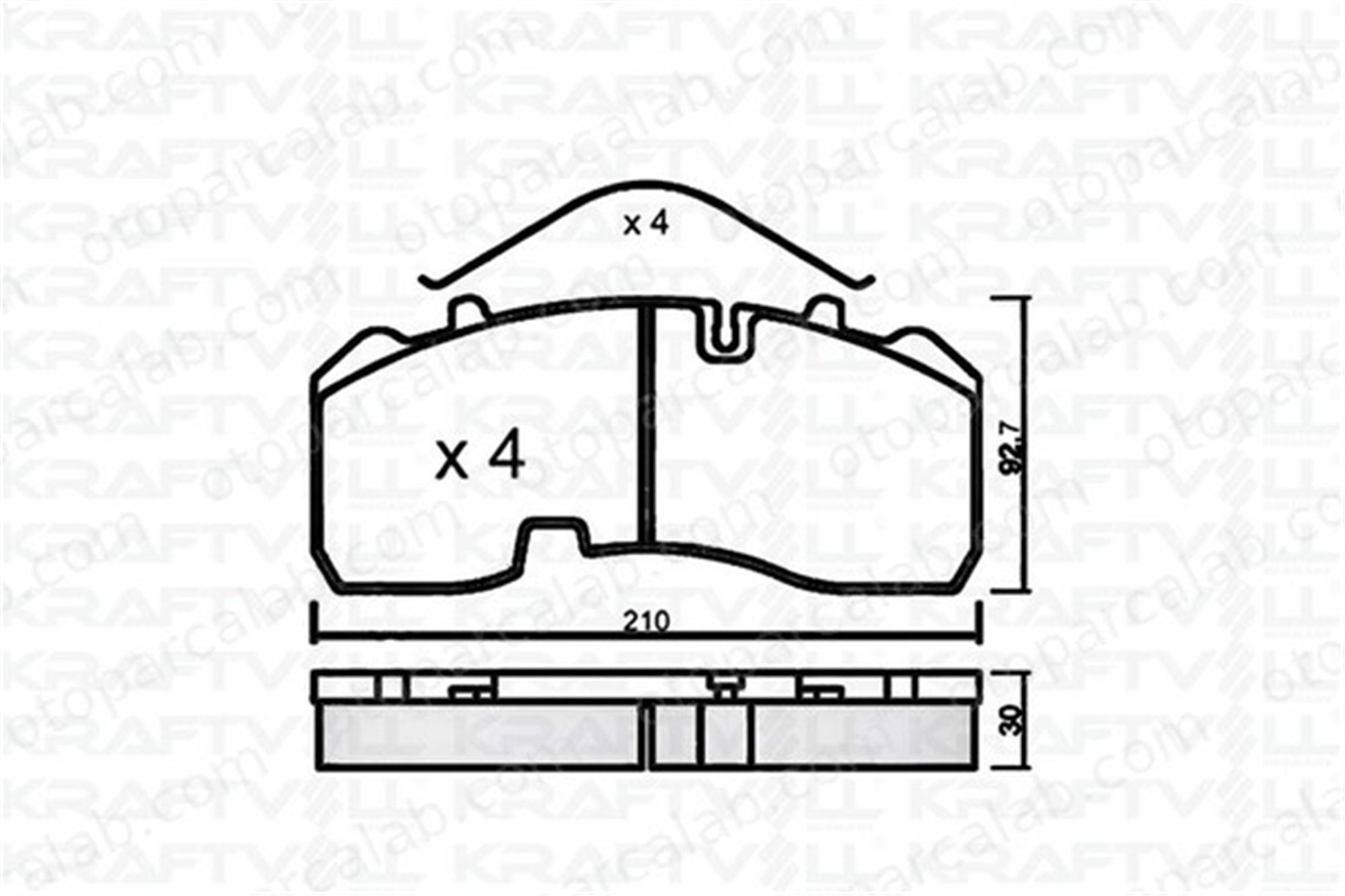 KRAFTVOLL 07150021 Fren Disk Balata Ön VW GOLF VII TIGUAN 98106430 29165