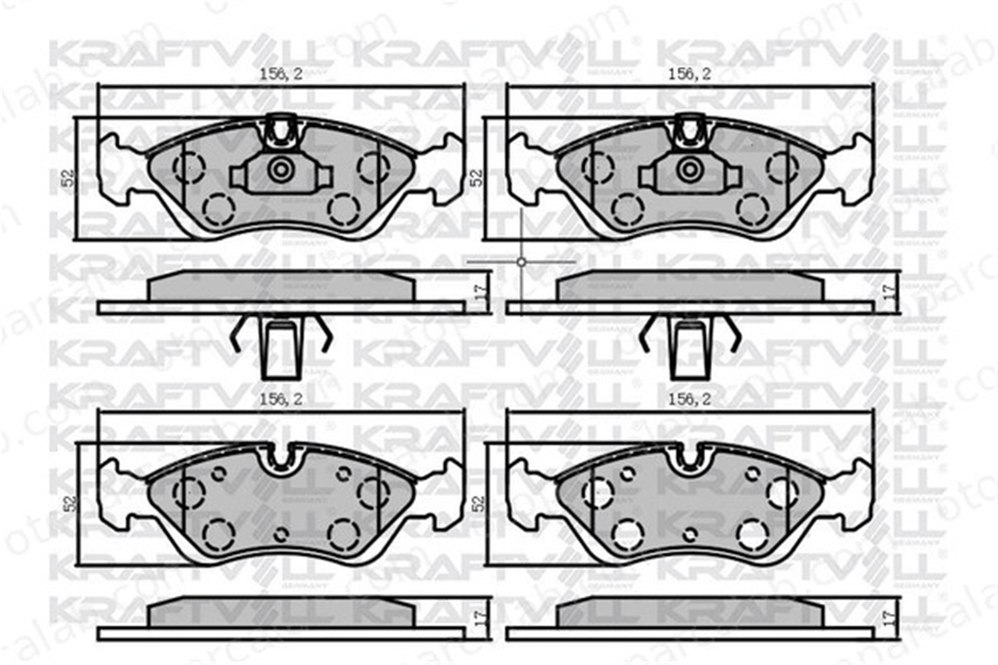 KRAFTVOLL 07160011 Fren Disk Balata Ön OPEL OMEGA A Station wagon OMEGA A 1605746 1605789