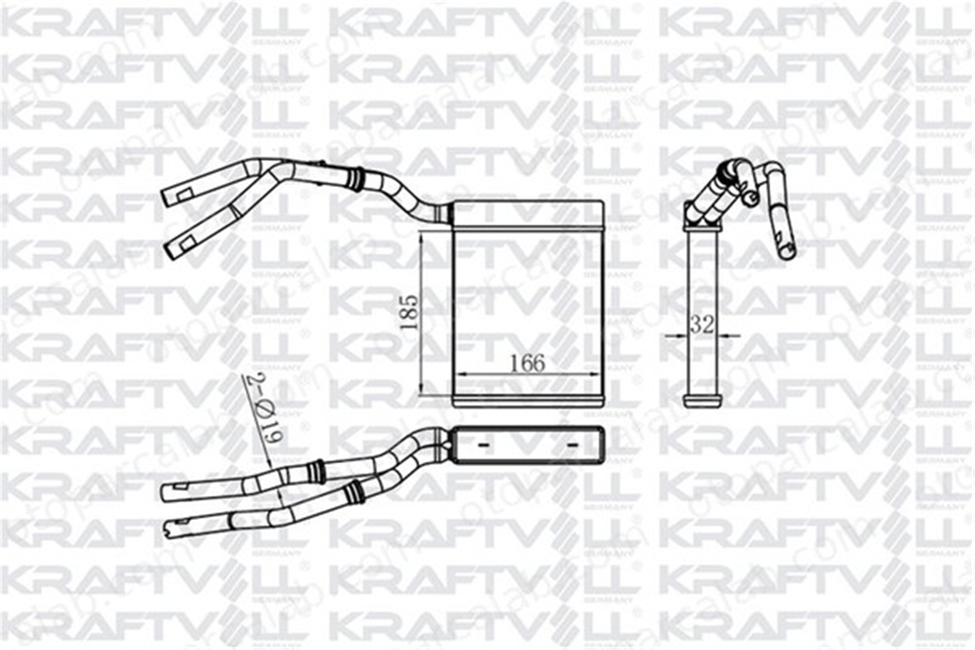 KRAFTVOLL 08050297 Kalorifer Radyatörü FORD FOCUS II VOLVO V50 3M5H18B539CB 1253187