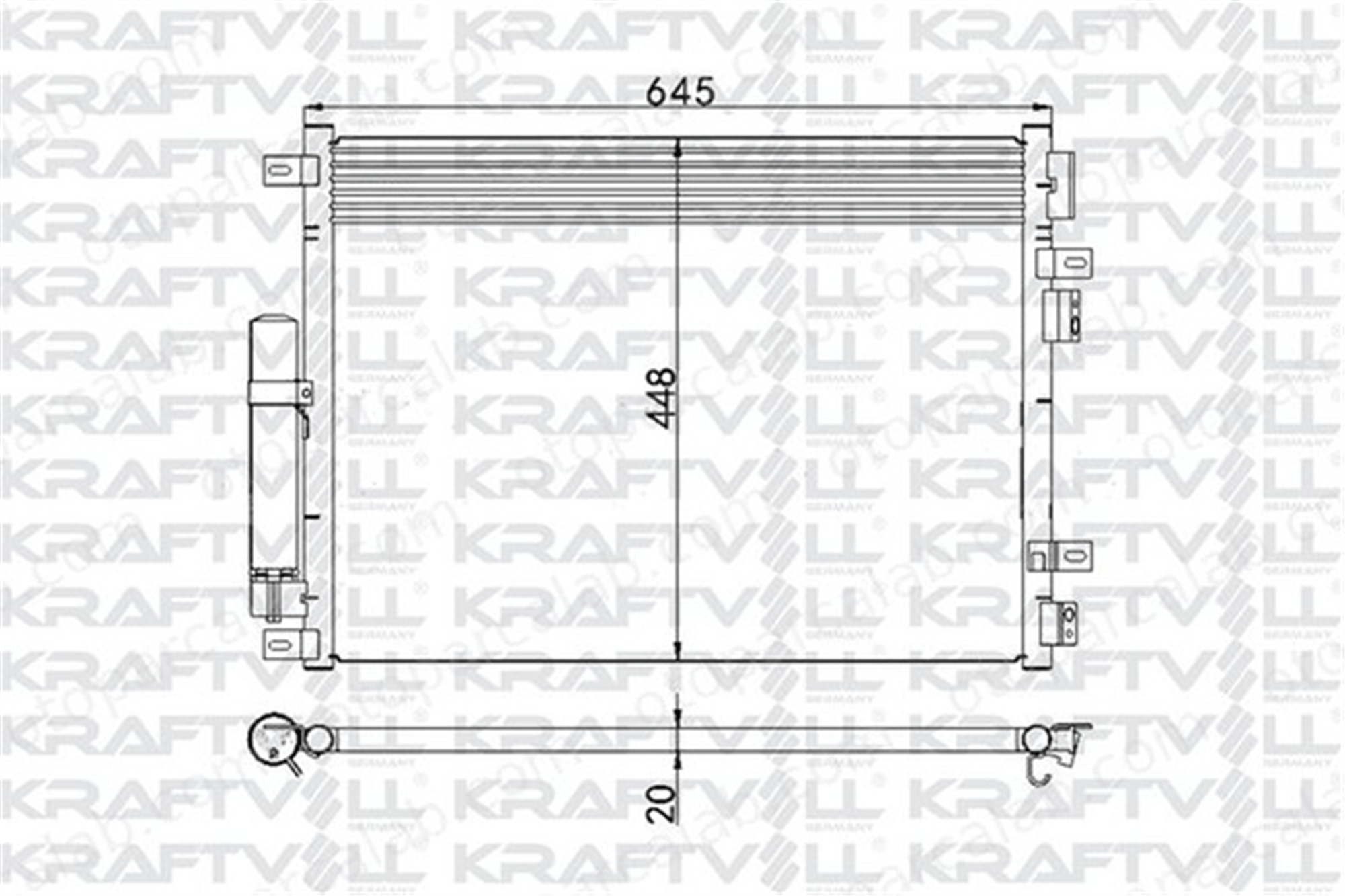 KRAFTVOLL 08060146 Klima Radyatörü DODGE CHALLENGER Coupe CHRYSLER 300C Touring 5137693AB 5137693AA
