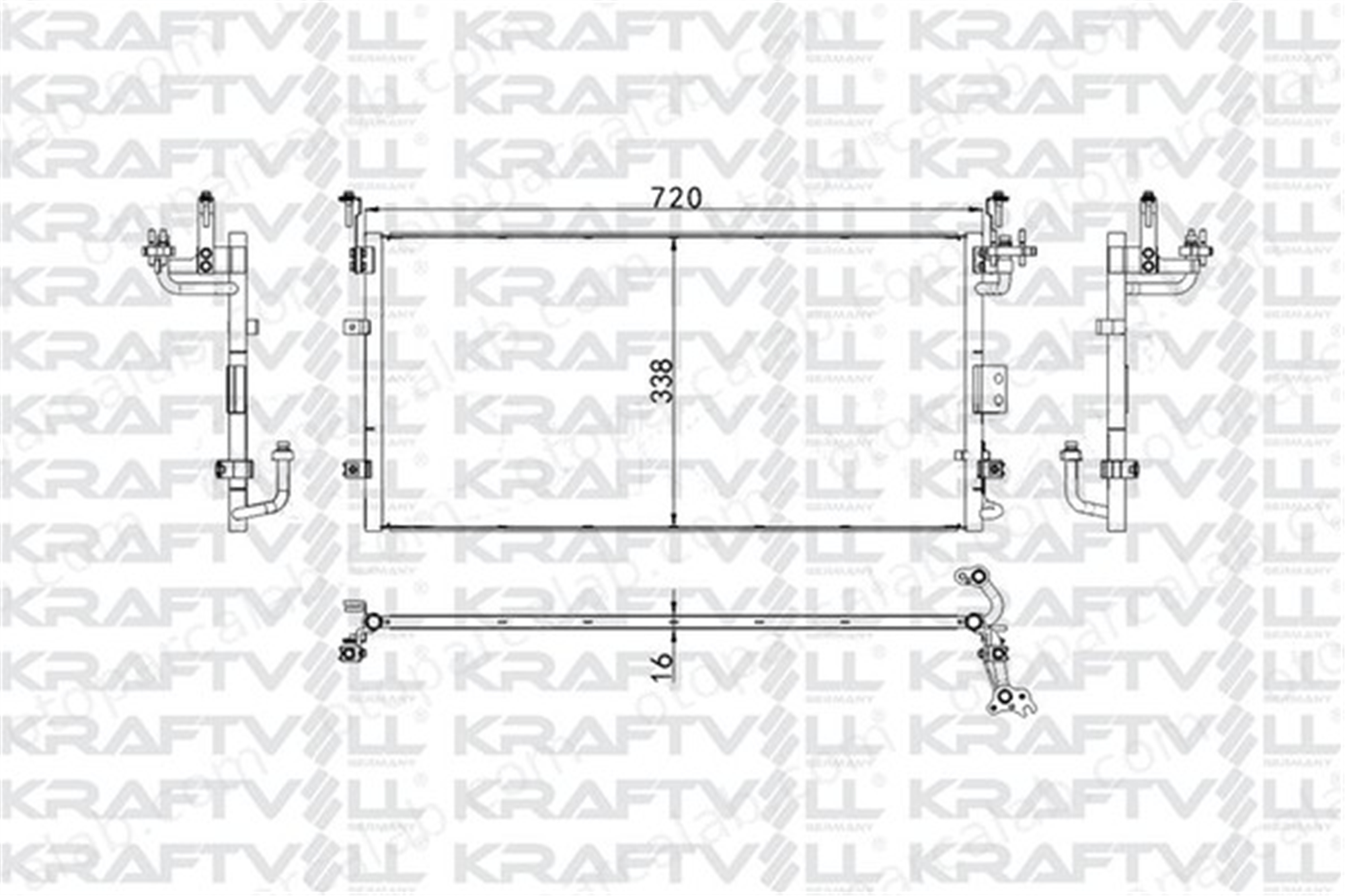 KRAFTVOLL 08060203 Klima Radyatörü HYUNDAI XG SONATA IV 9760638003