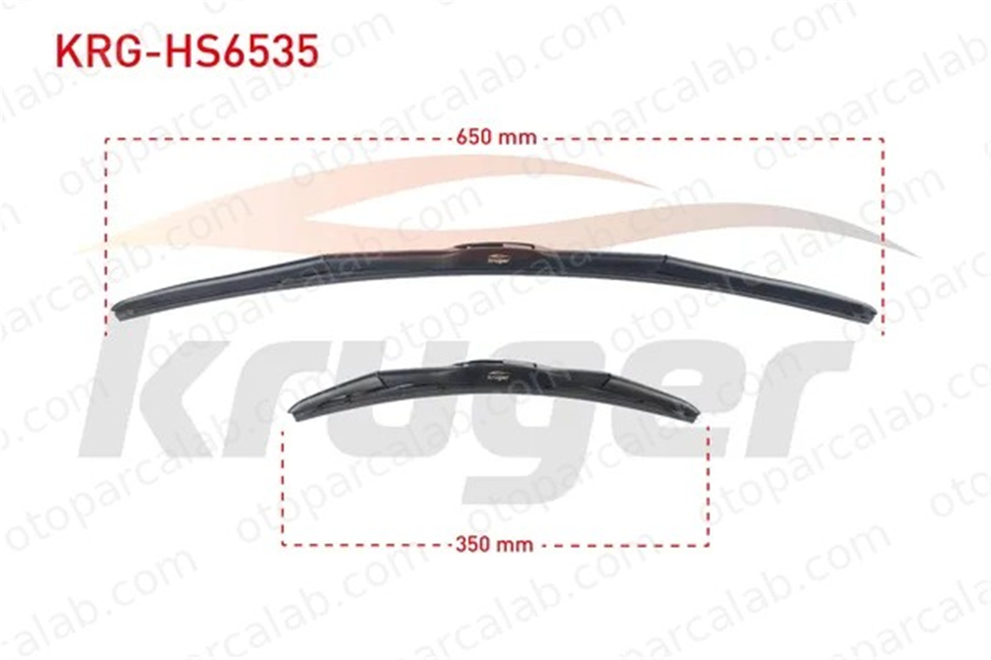 KRUGER HS6535 Silecek Süpürgesi Ön Hybrid Tip 650/350 mm - 26/14 inç MERCEDES-BENZ G-SERISI FIAT PANDA 8521205100 85222YZZAX