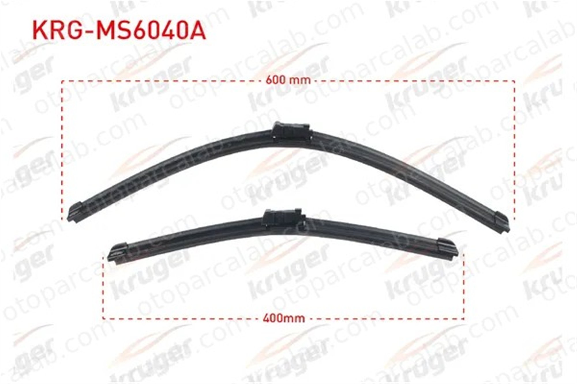 KRUGER MS6040A Silecek Süpürgesi Ön 600/400 mm - 24/16 inç MERCEDES-BENZ C-SERISI E-SERISI 51900238 642381