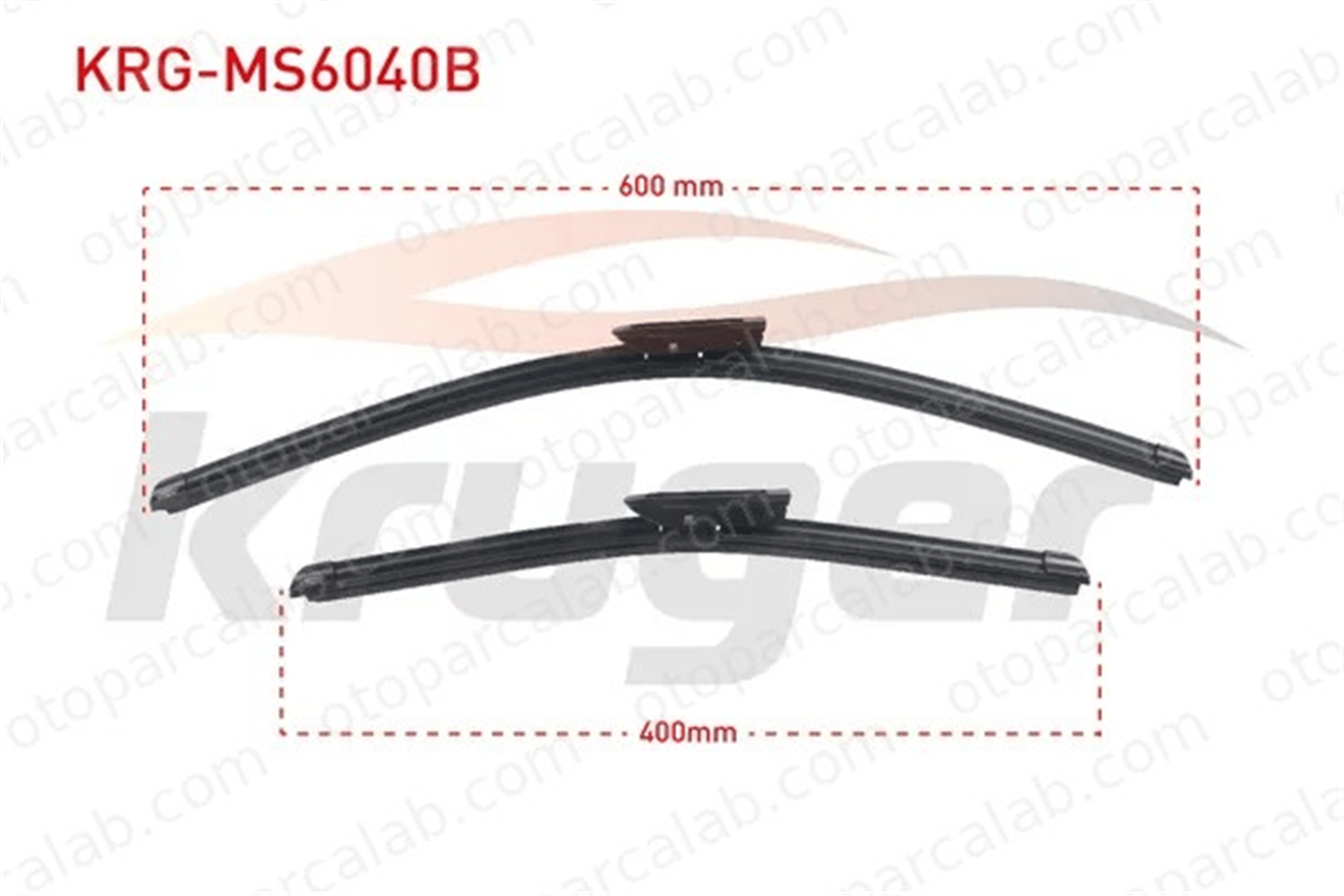KRUGER MS6040B Silecek Süpürgesi Ön 600/400 mm - 24/16 inç MERCEDES-BENZ G-SERISI FIAT PANDA 6423C4 6423J3