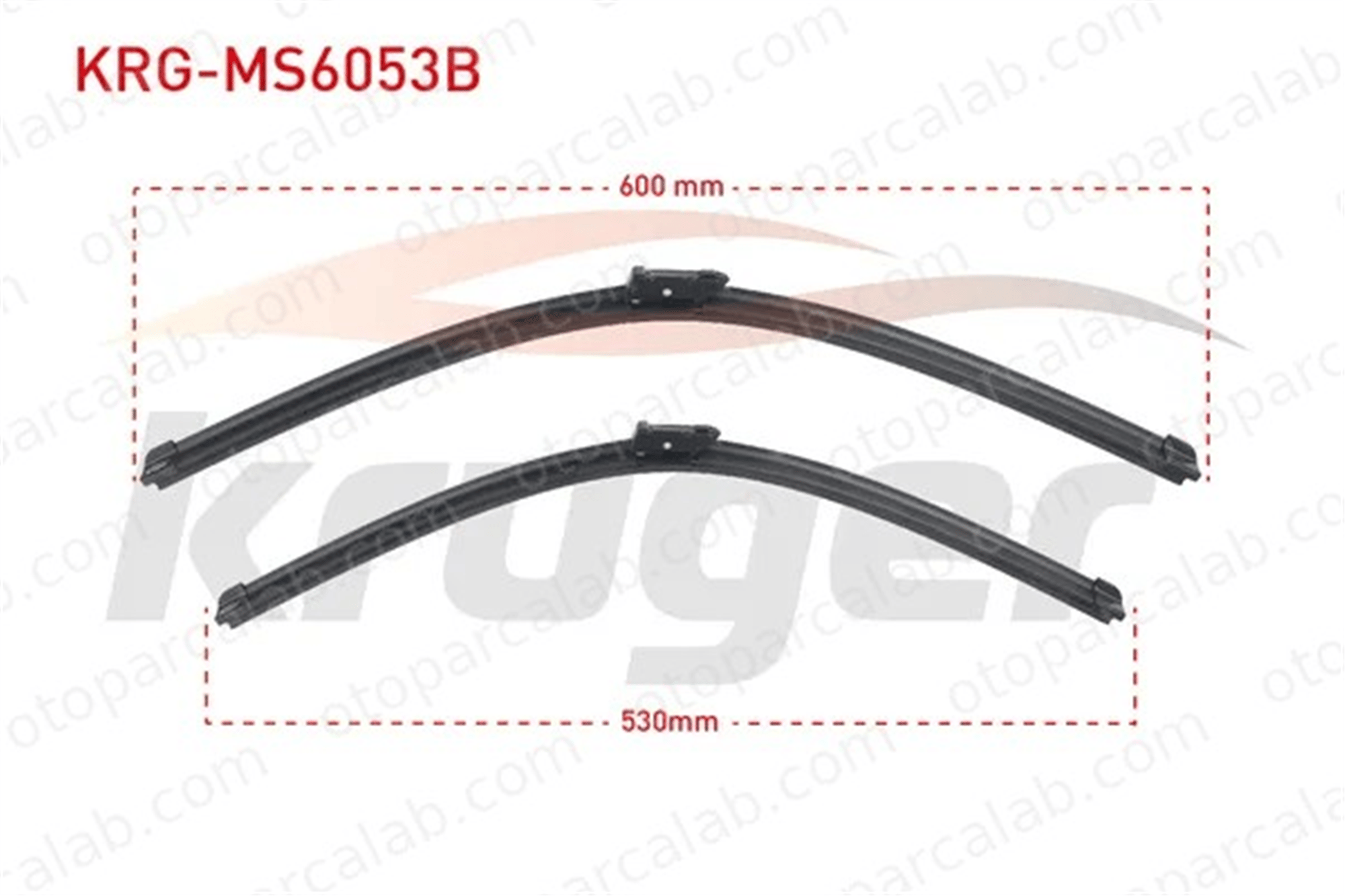 KRUGER MS6053B Silecek Süpürgesi Ön 600/530 mm - 24/21 inç MERCEDES-BENZ C-SERISI E-SERISI 8U1955425 8U1955426