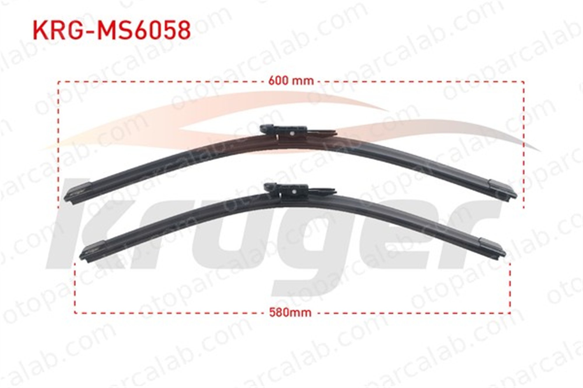 KRUGER MS6058 Silecek Süpürgesi Ön 600/580 mm - 24/23 inç BMW 5 5 Touring 61610431438 61610421055
