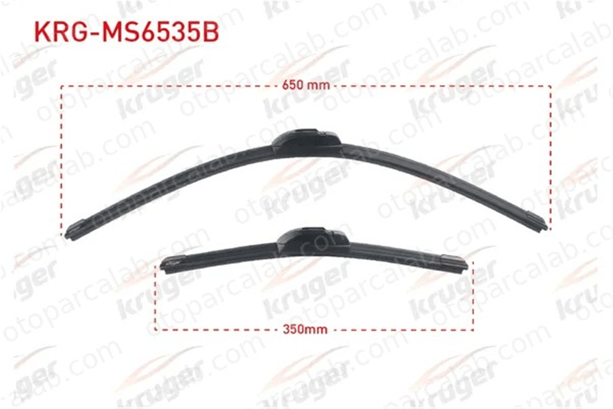 KRUGER MS6535B Silecek Süpürgesi Ön 650/350 mm - 26/14 inç TOYOTA AURIS HYUNDAI H-1 / STAREX Minibüs/Otobüs 8522202300 8521202250