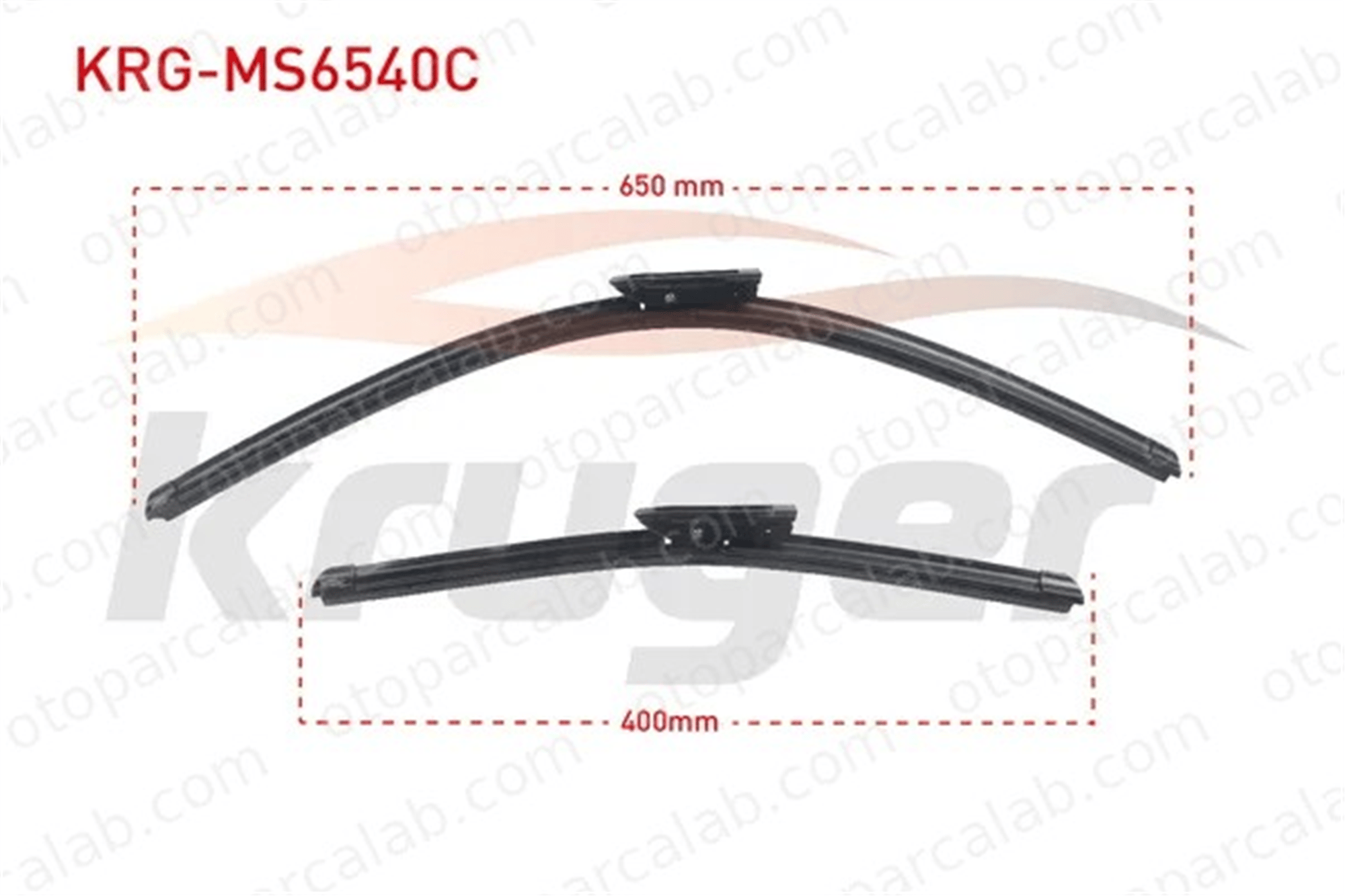 KRUGER MS6540C Silecek Süpürgesi Ön 650/400 mm - 26/16 inç MERCEDES-BENZ G-SERISI FIAT PANDA 288900003R 288900001R