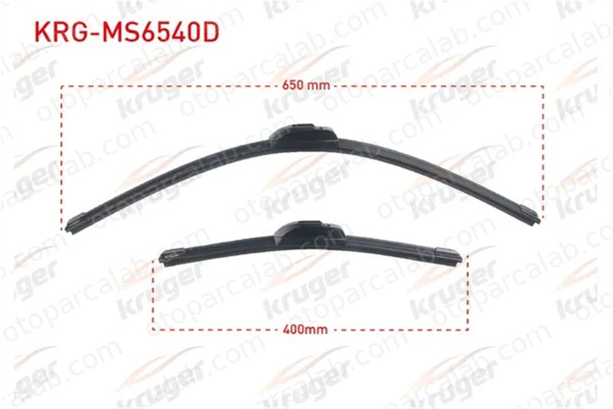 KRUGER MS6540D Silecek Süpürgesi Ön 650/400 mm - 26/16 inç FORD TRANSIT Platform şasi TRANSIT Panelvan/Van 983503A000 983502V500