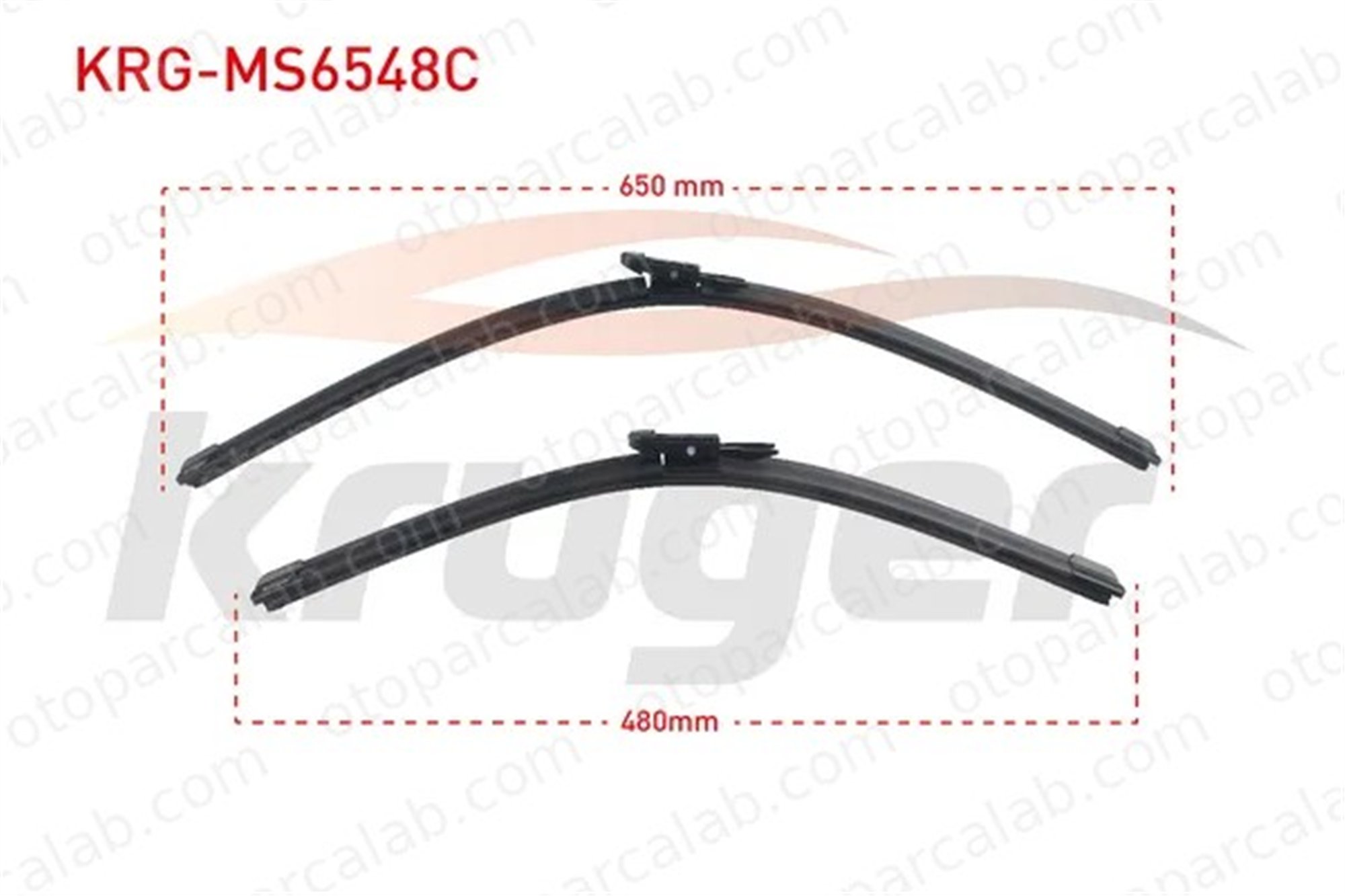 KRUGER MS6548C Silecek Süpürgesi Ön 650/480 mm - 26/19 inç VOLVO V60 I V70 III A2468202700 2468202700