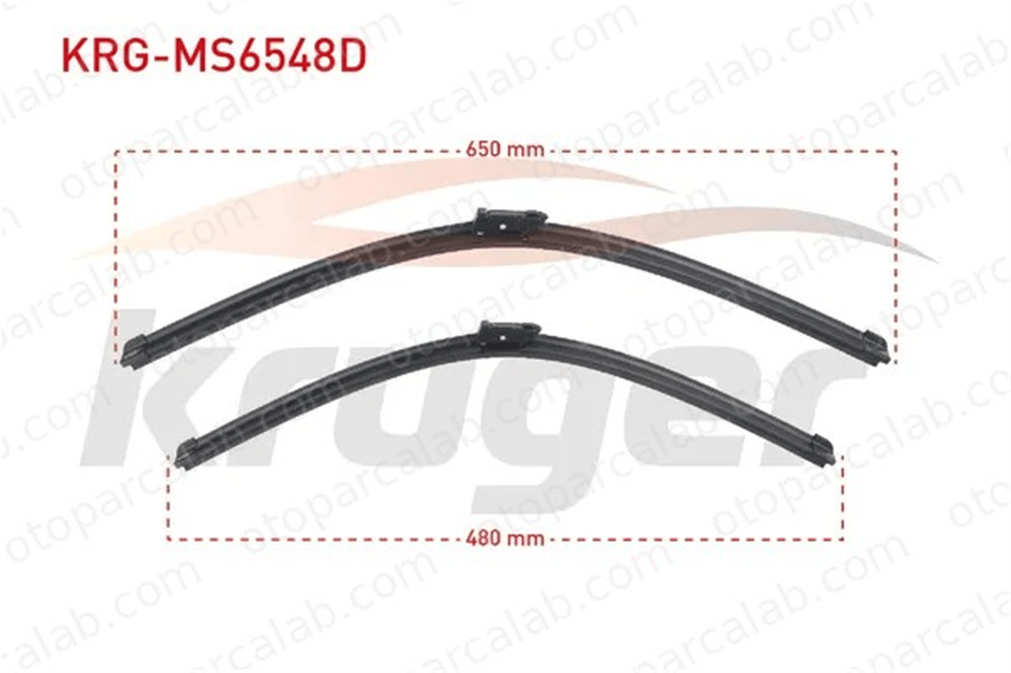 KRUGER MS6548D Silecek Süpürgesi Ön 650/480 mm - 26/19 inç VW PASSAT B8 PASSAT B8 Variant 3G1998002 3G1998002A