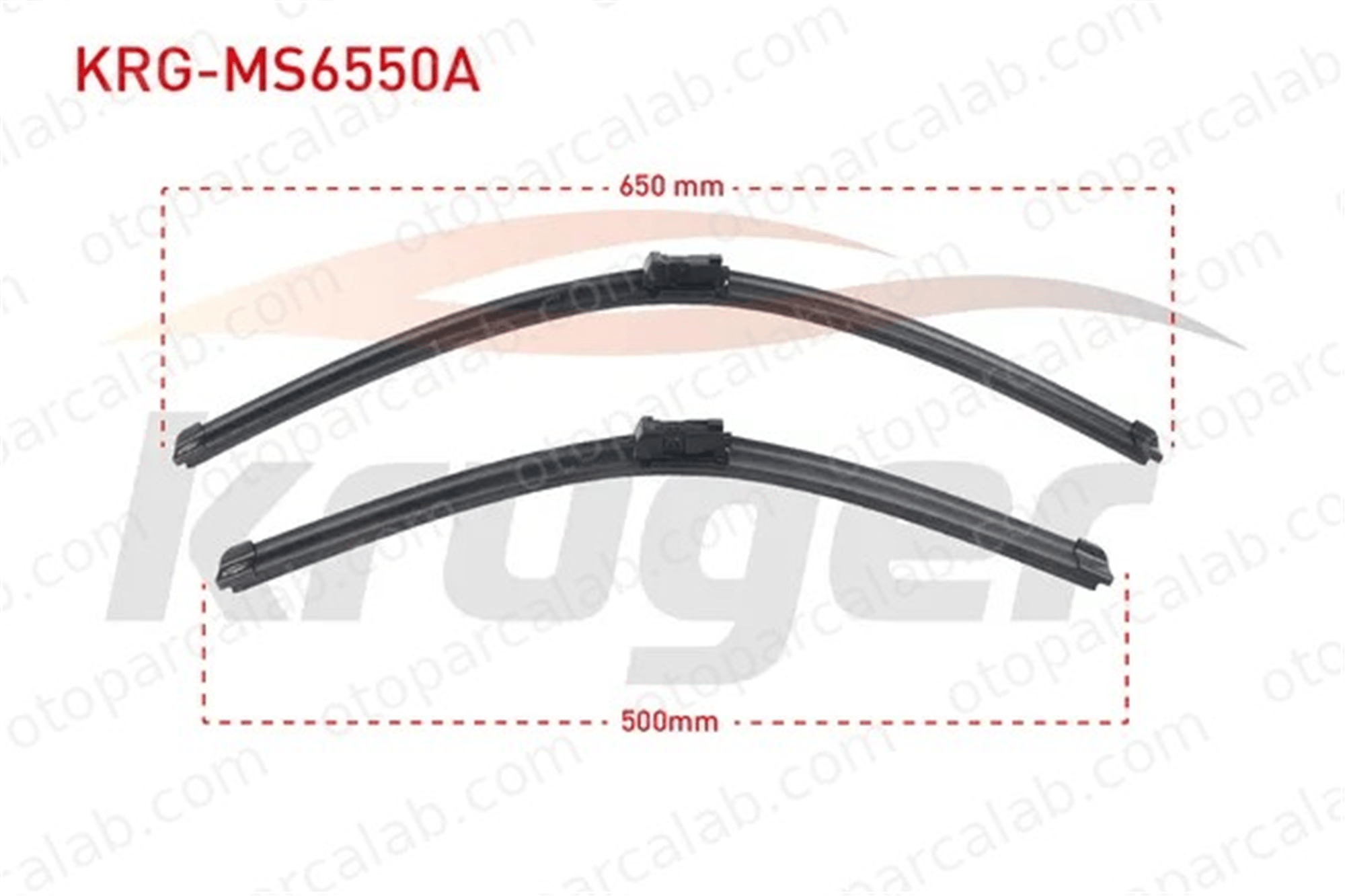 KRUGER MS6550A Silecek Süpürgesi Ön 650/500 mm - 26/20 inç BMW 5 5 Touring 61612447932 1462903