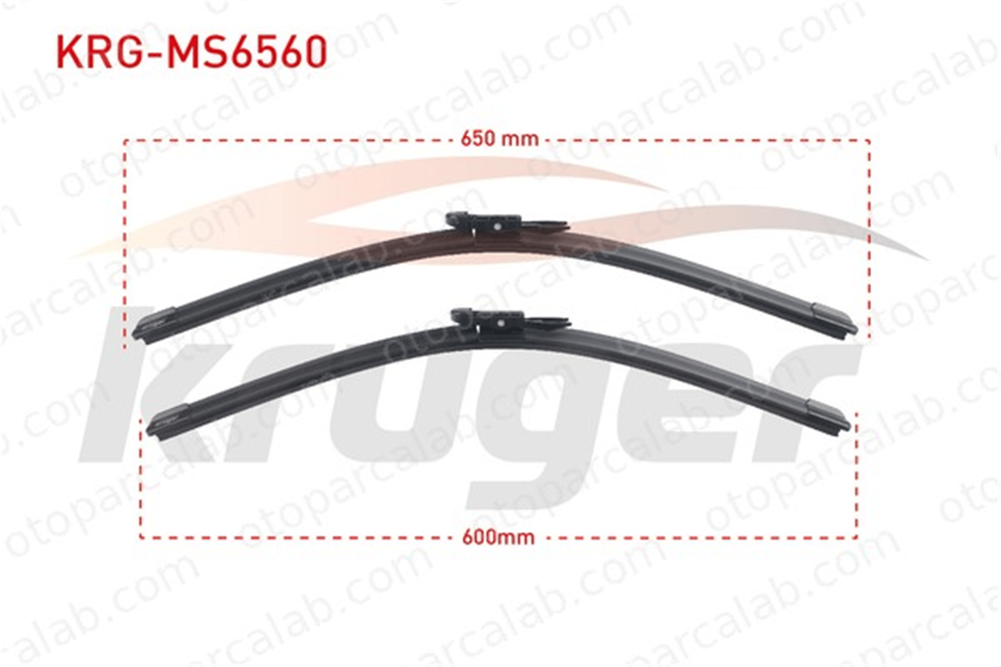 KRUGER MS6560 Silecek Süpürgesi Ön 650/600 mm - 26/24 inç MERCEDES-BENZ SPRINTER 3,5-t Panelvan/Van SPRINTER 3,5-t Platform şasi A0018206044 4L1955425B