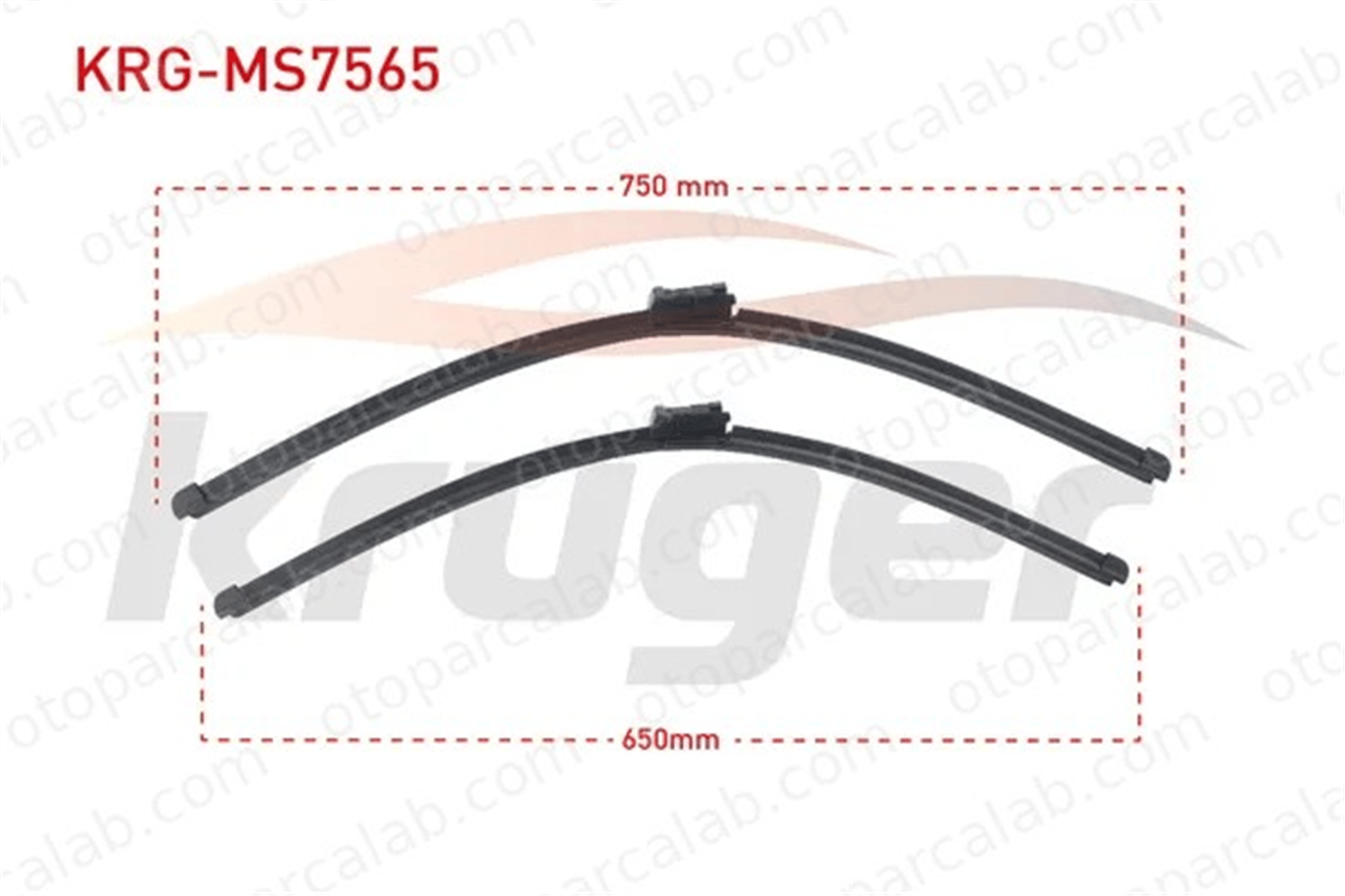 KRUGER MS7565 Silecek Süpürgesi Ön 750/650 mm - 30/26 inç PEUGEOT 308 I FORD S-MAX 6M2JS17528AA 1473407