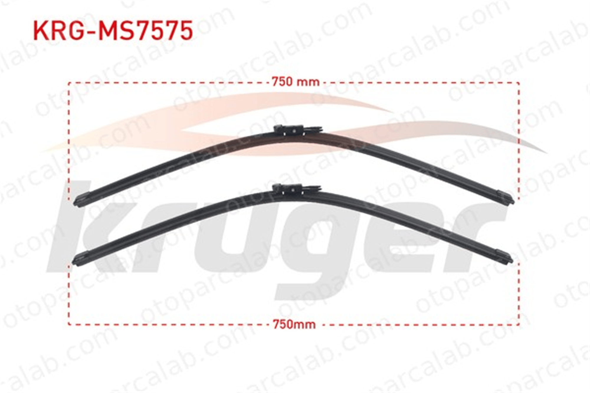KRUGER MS7575 Silecek Süpürgesi Ön 750/750 mm - 30/30 inç FORD GALAXY III S-MAX 5339446 5339447