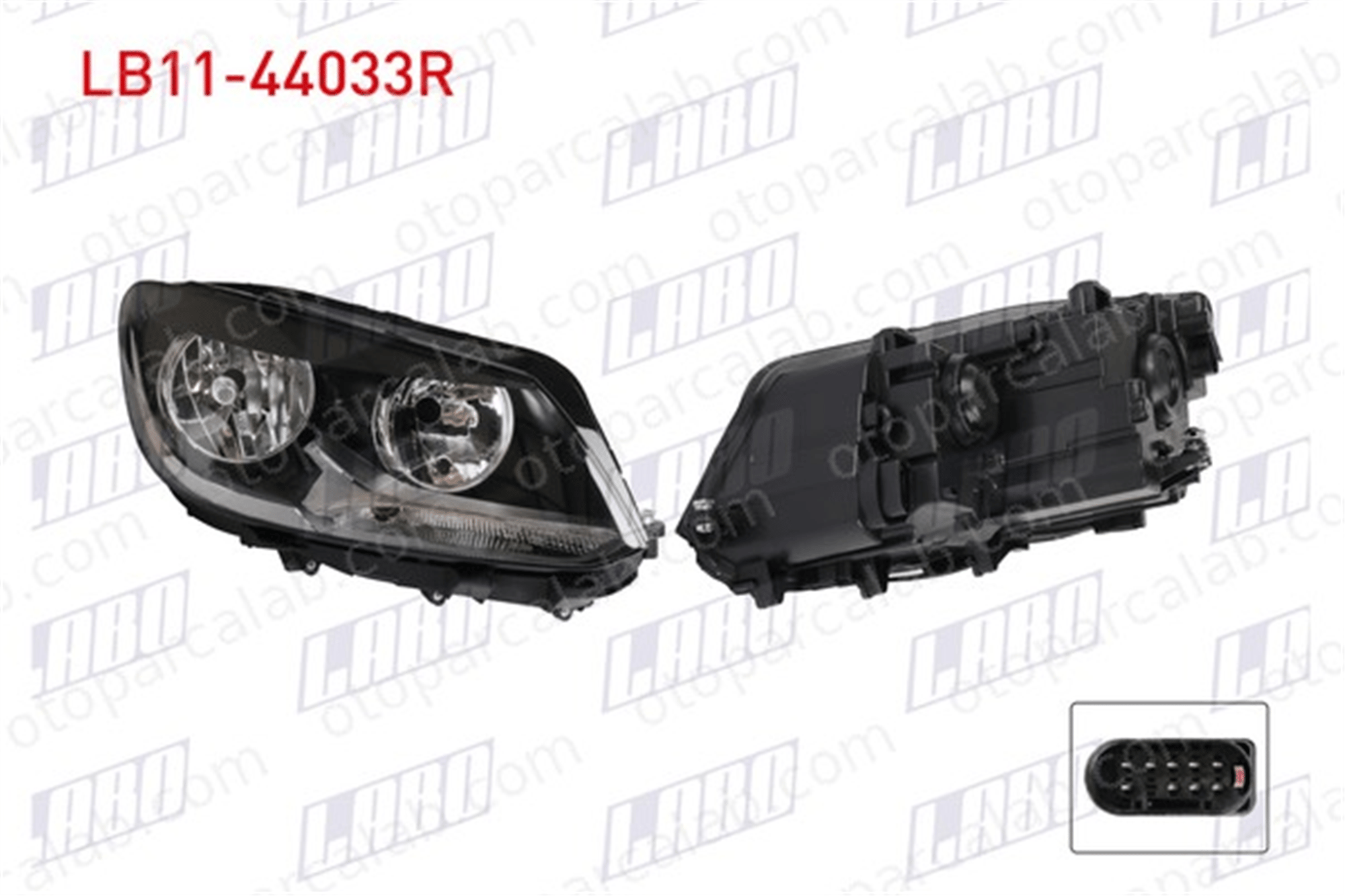 LABO LB11-44033R Far Sağ VW CADDY III Kasa/büyük limuzin CADDY III MPV 1T1941006D 1T1941006F