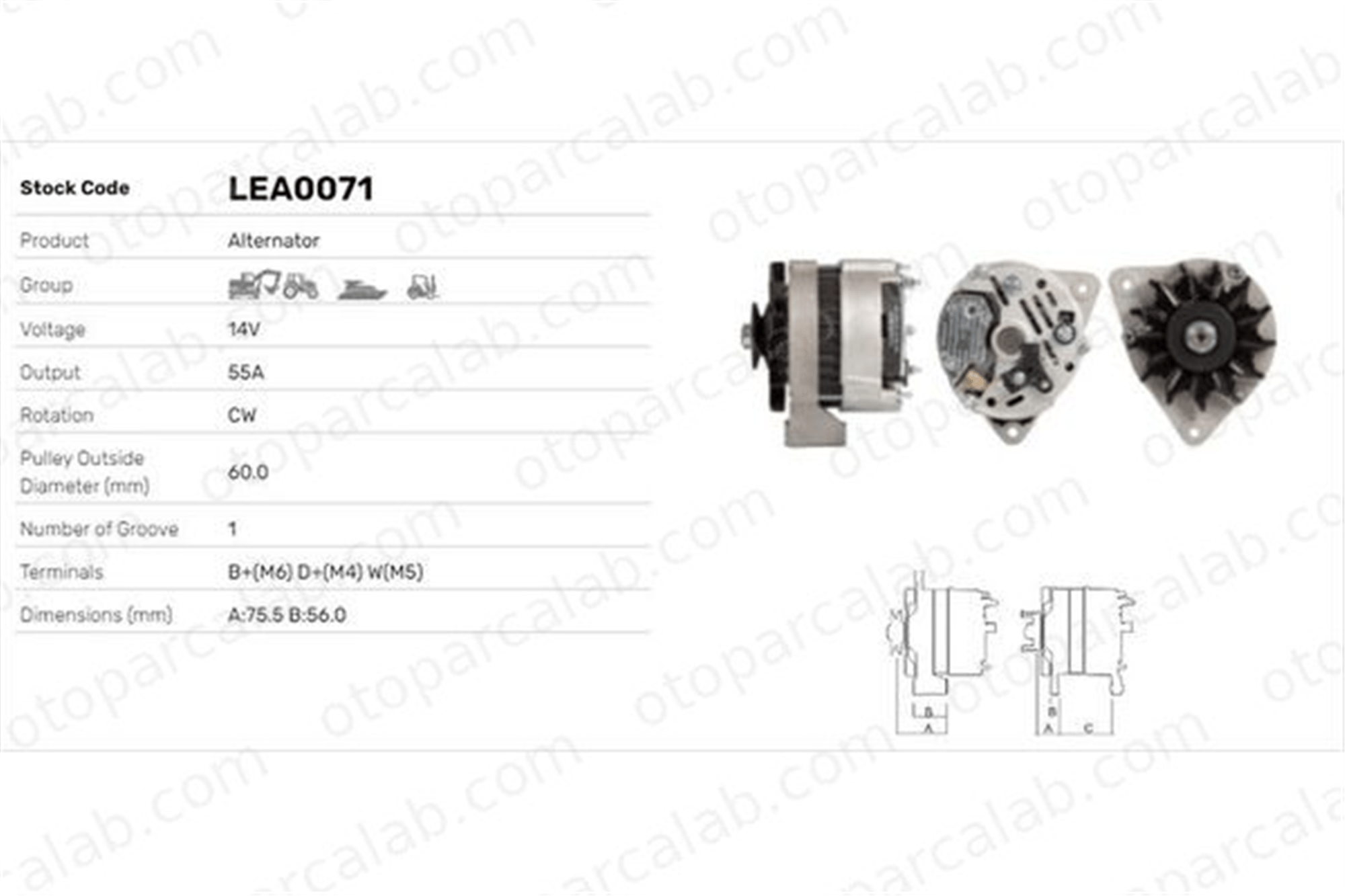LUCAS ELEKTRIK LEA0071 Alternatör DEUTZ-FAHR AGROTRON DX LEA0071
