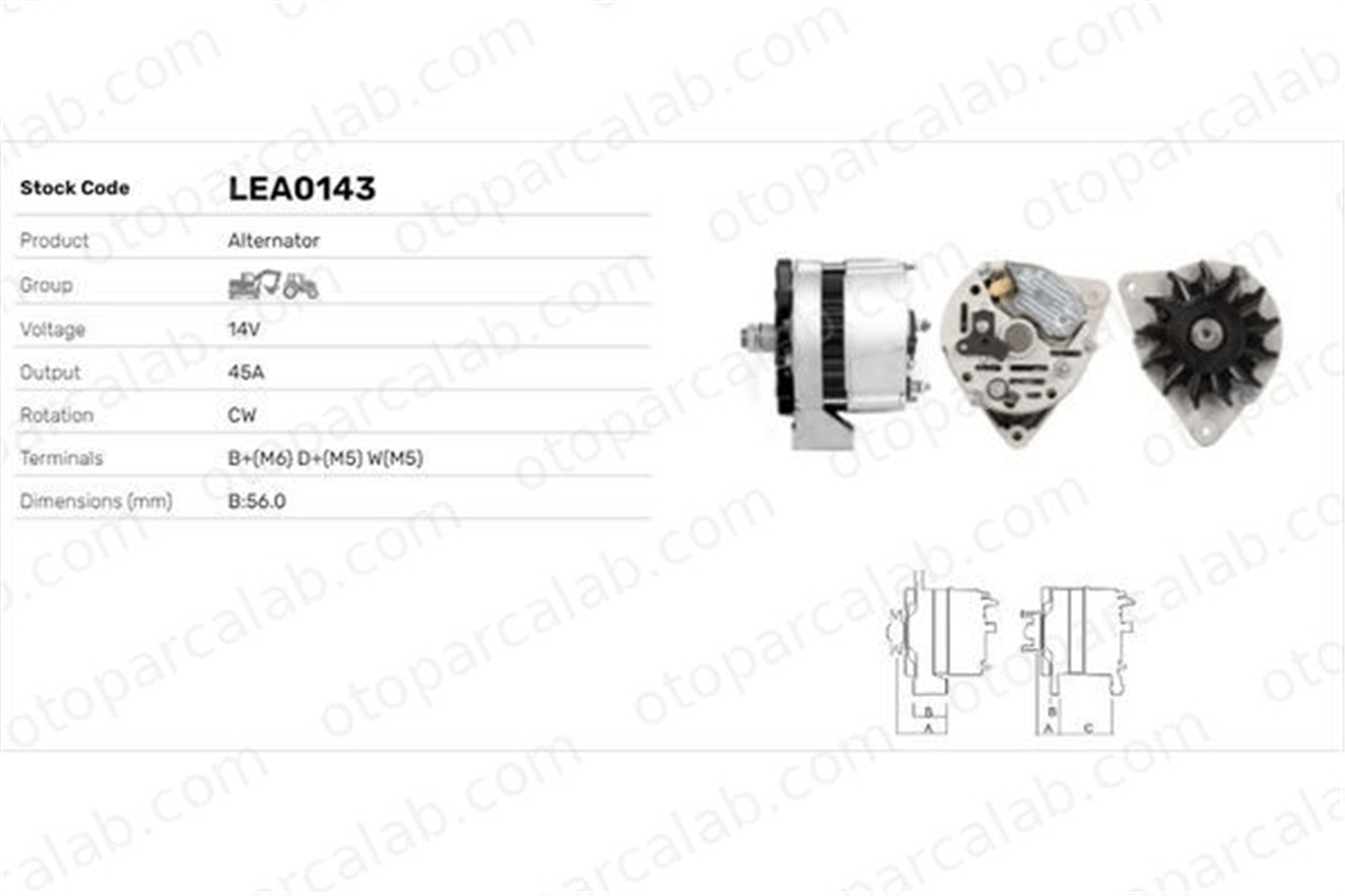 LUCAS ELEKTRIK LEA0143 Alternatör VW SCIROCCO LT 28-35 I Panelvan/Van LEA0143 6005706650