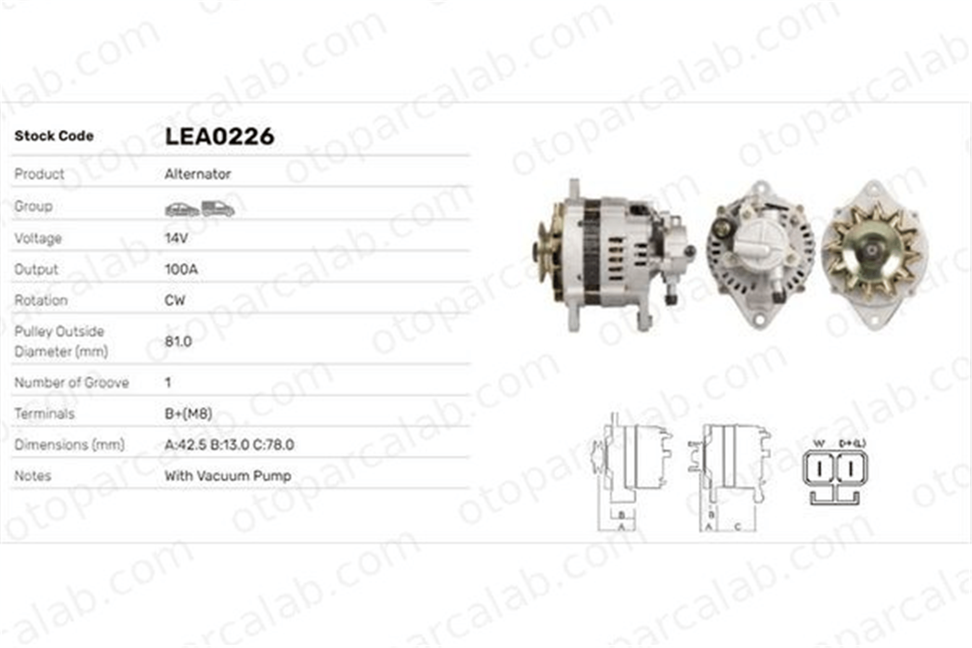 LUCAS ELEKTRIK LEA0226 Alternatör OPEL ASTRA F ASTRA F Station wagon LEA0226 LR1100501